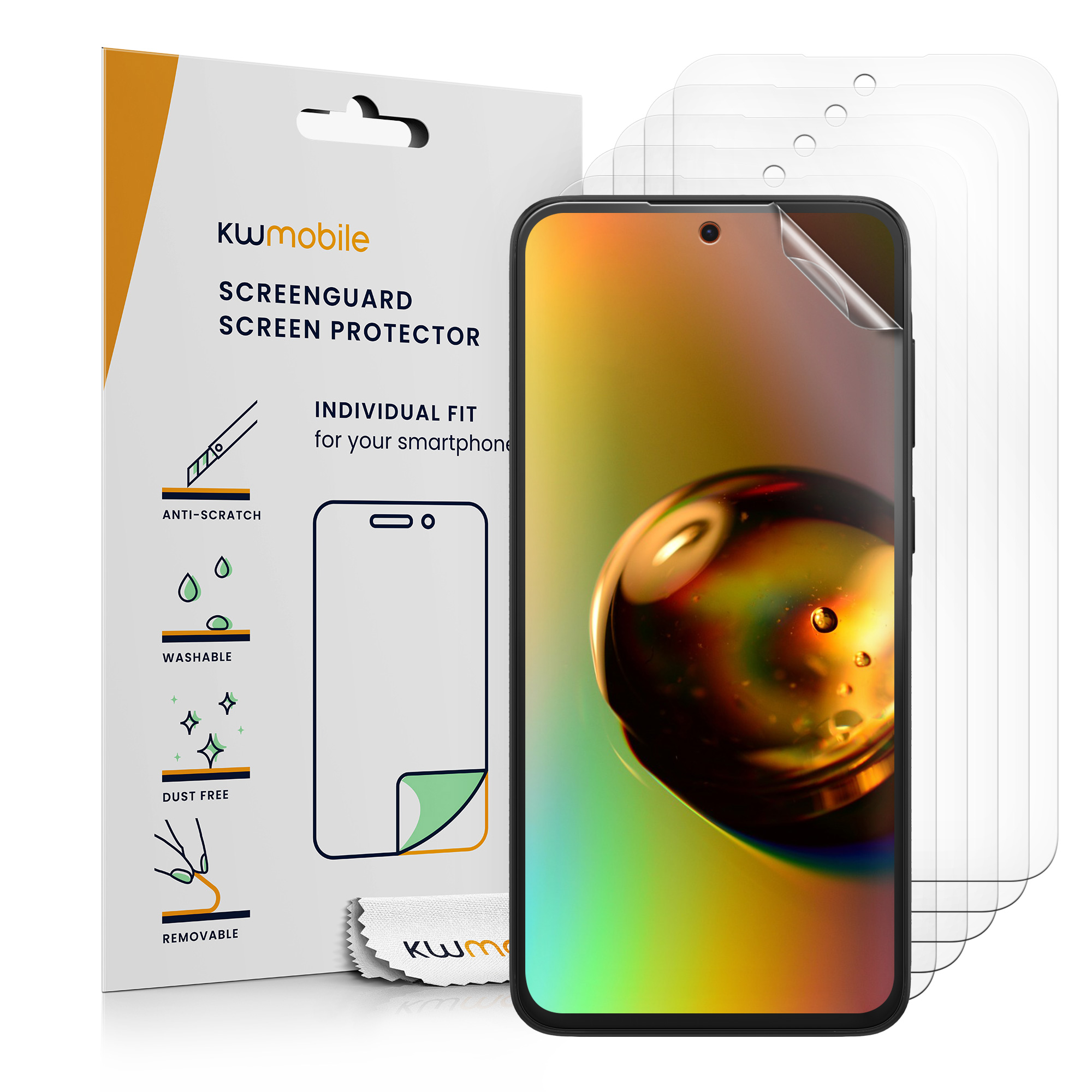 Ochranné fólie na displej pro Samsung Galaxy A37 5G kwmobile - 6x ultra čiré transparentní fólie na telefon