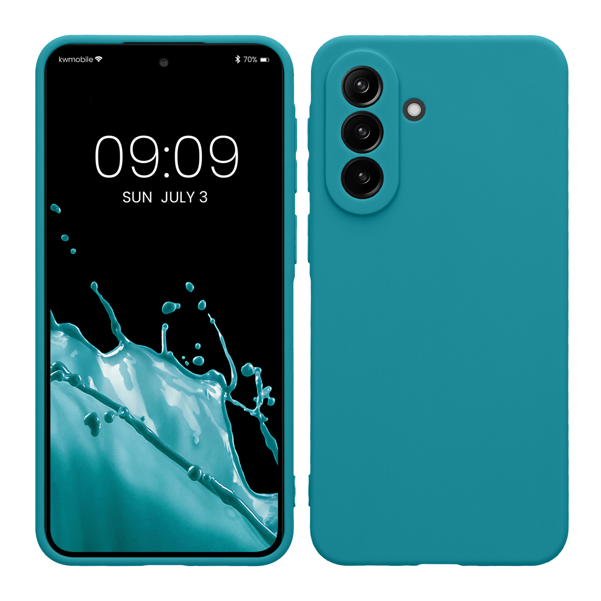 Kryt na mobil Samsung Galaxy A37 5G kwmobile slim matný TPU Matná petrolejová