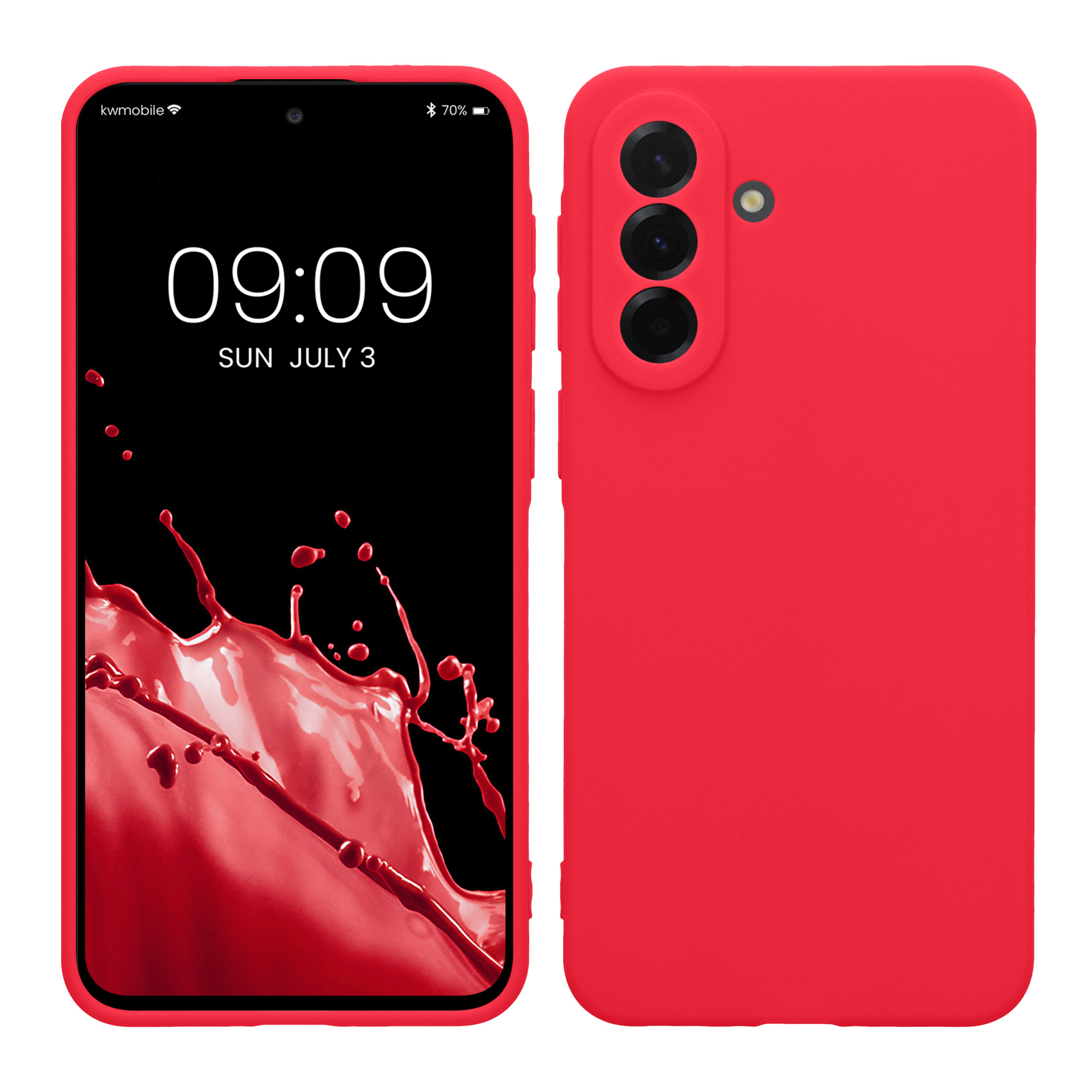 Kryt na mobil Samsung Galaxy A37 5G kwmobile slim matný TPU Neonová růžová