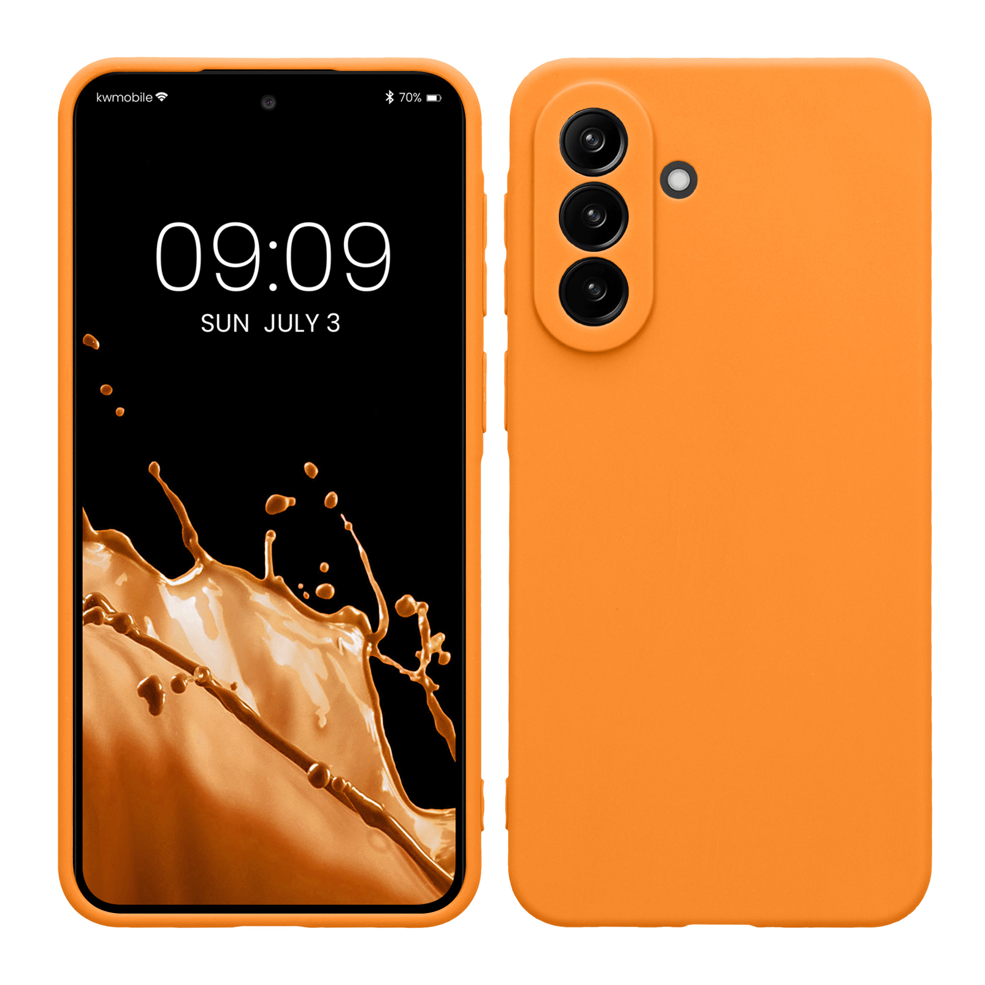 Kryt na mobil Samsung Galaxy A37 5G kwmobile slim matný TPU Ovocná oranžová