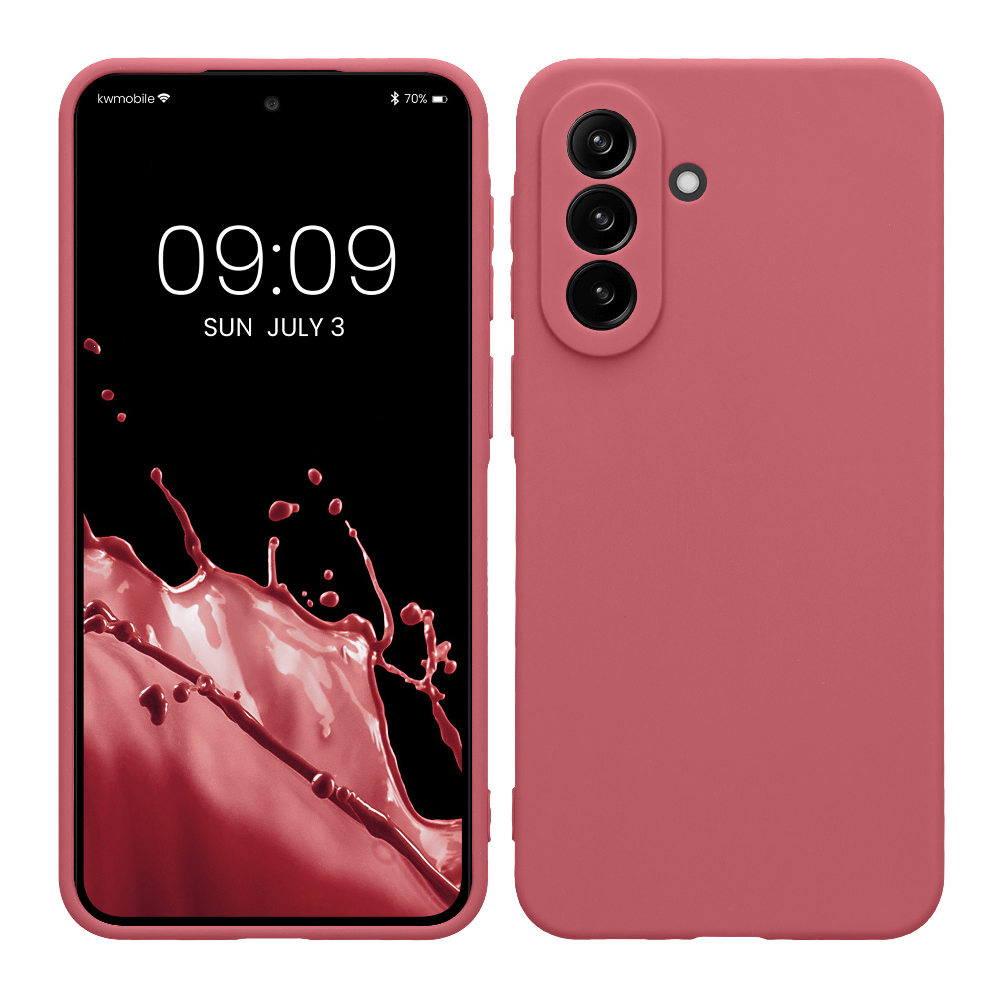 Kryt na mobil Samsung Galaxy A37 5G kwmobile slim matný TPU Tmavě růžová