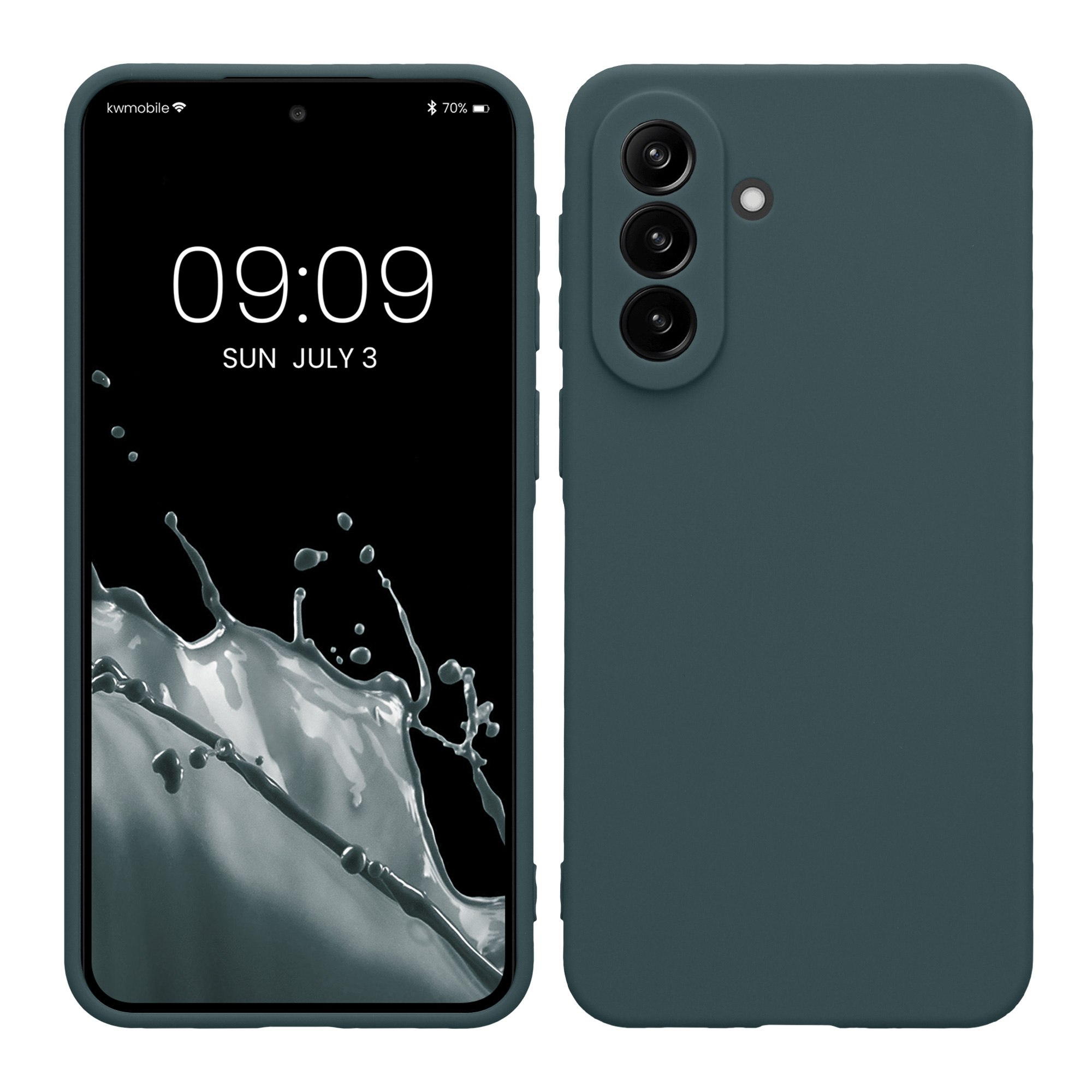 Pouzdro pro Samsung Galaxy A37 5G kwmobile tenké TPU - tmavá antracitová