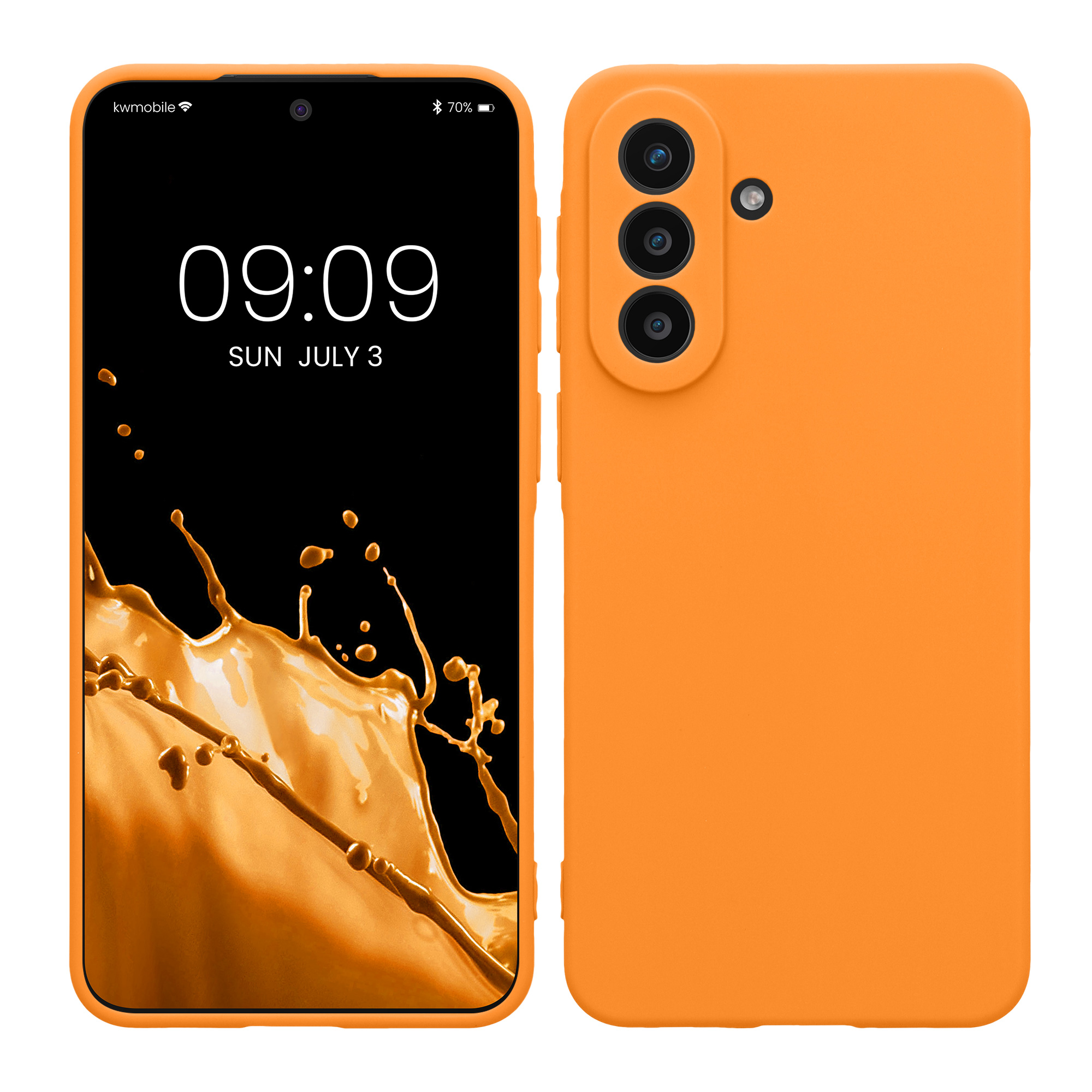 Kryt na mobil Samsung Galaxy A57 5G kwmobile slim matný TPU Ovocná oranžová