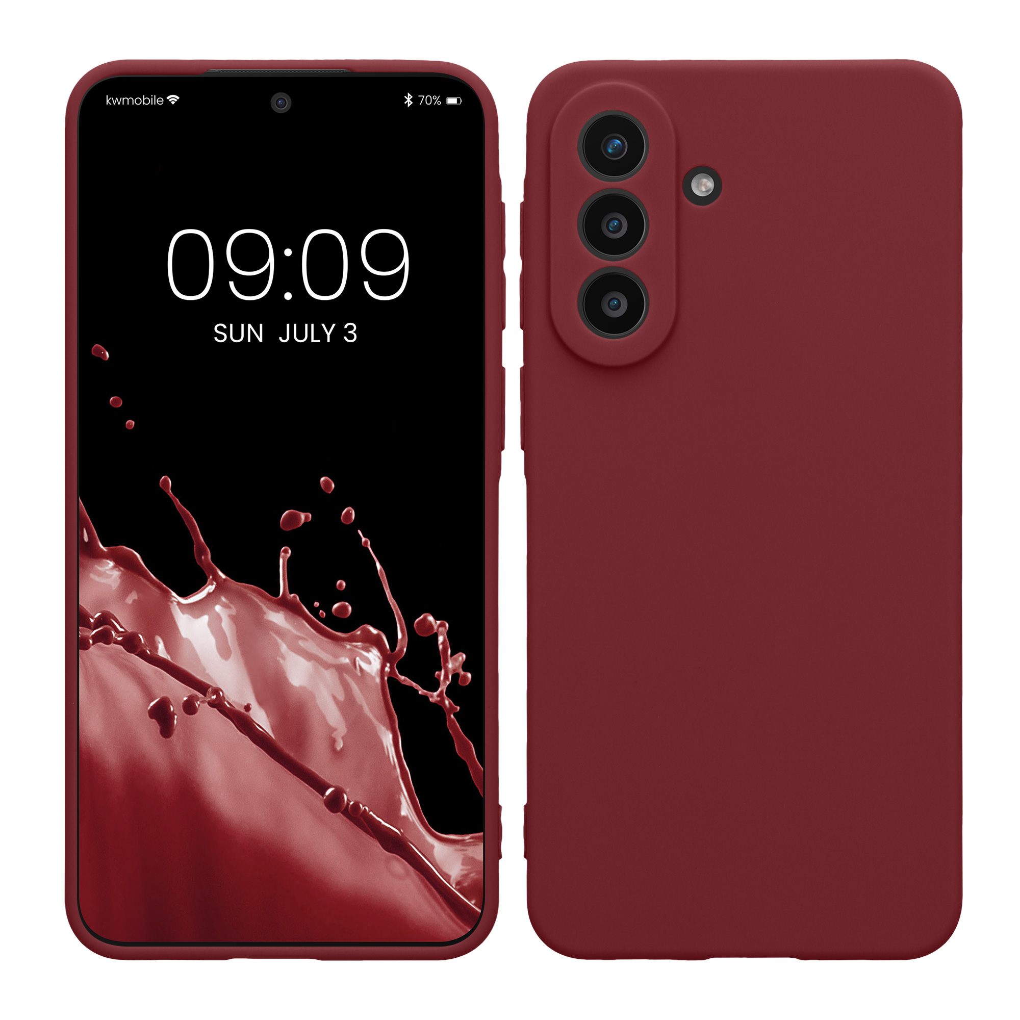 Kryt na mobil Samsung Galaxy A57 5G kwmobile slim matný TPU Bordeaux fialová