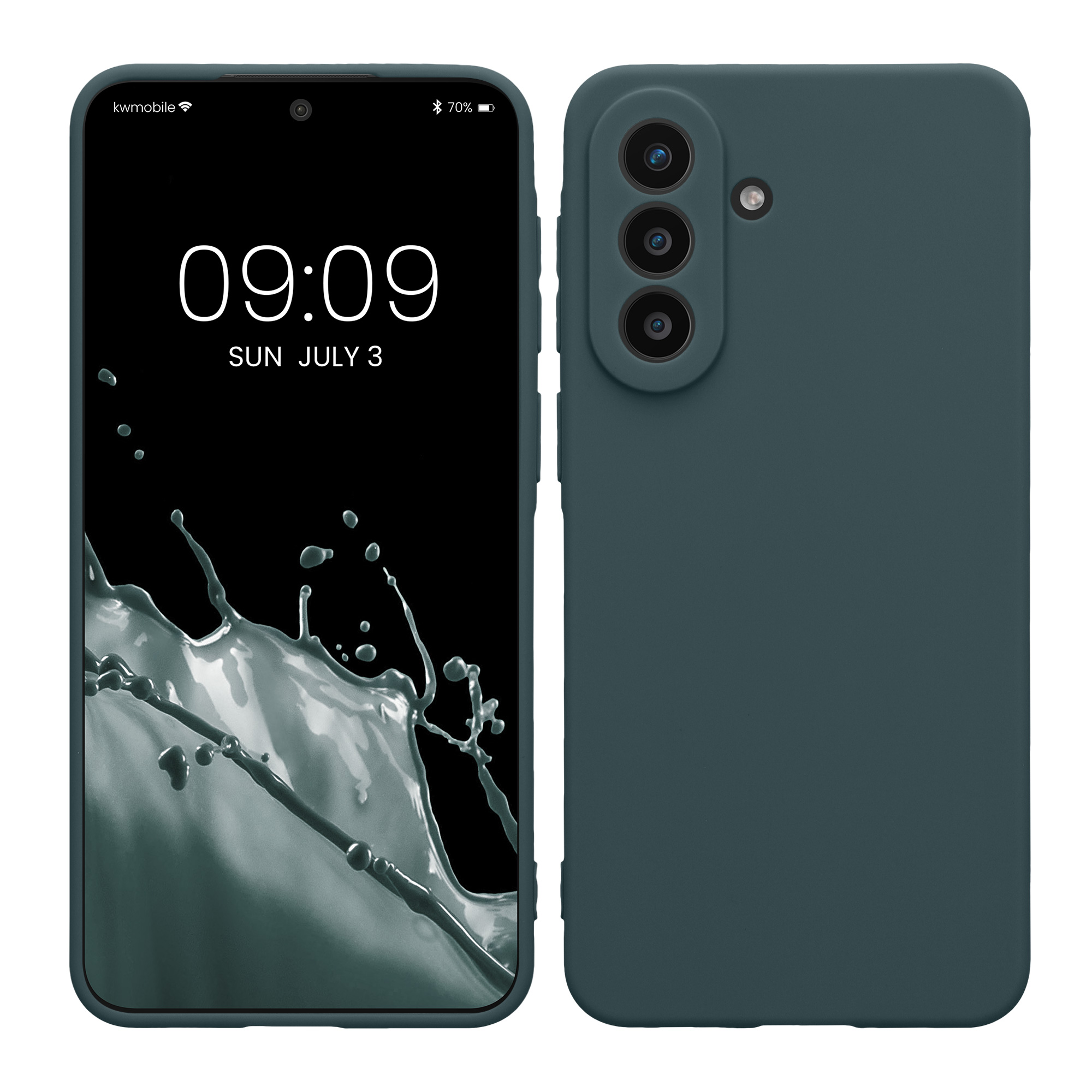 Kryt na mobil Samsung Galaxy A57 5G kwmobile slim matný TPU Tmavě břidlicová