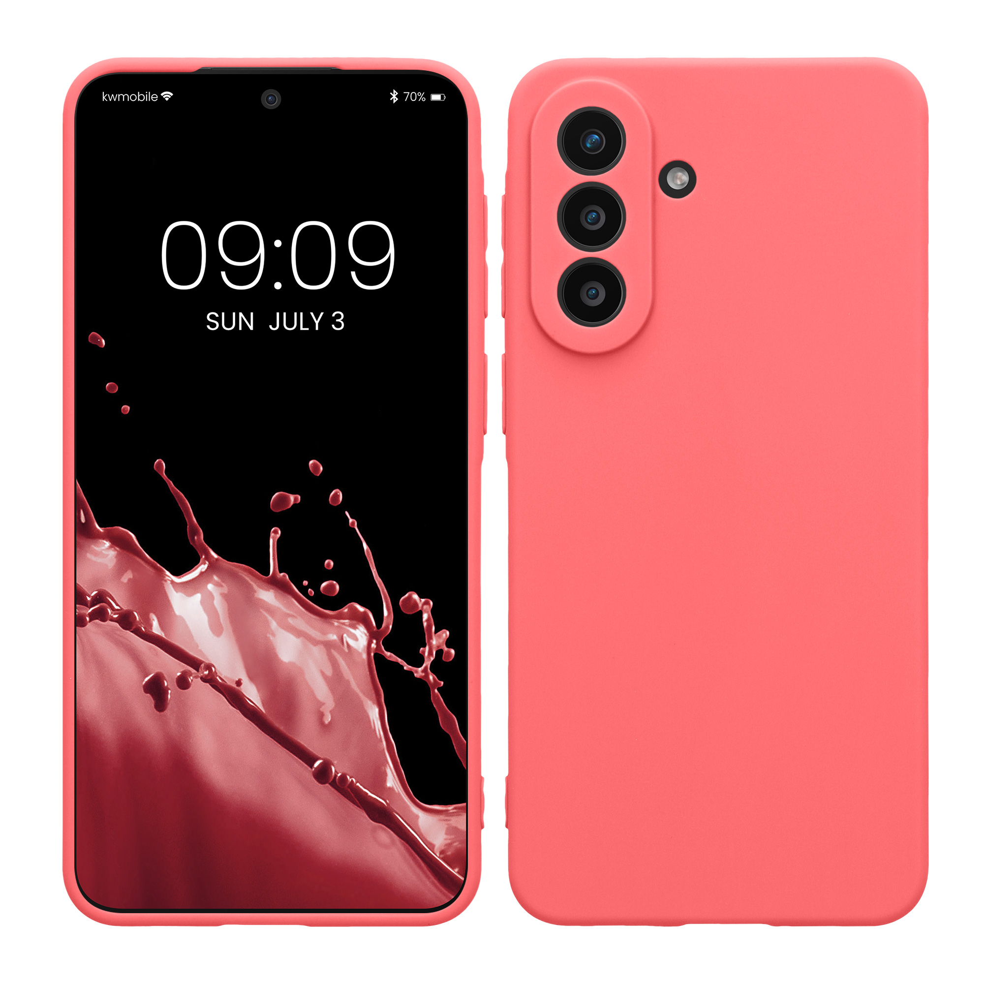 Kryt na mobil Samsung Galaxy A57 5G, tenký - kwmobile, neonově korálový