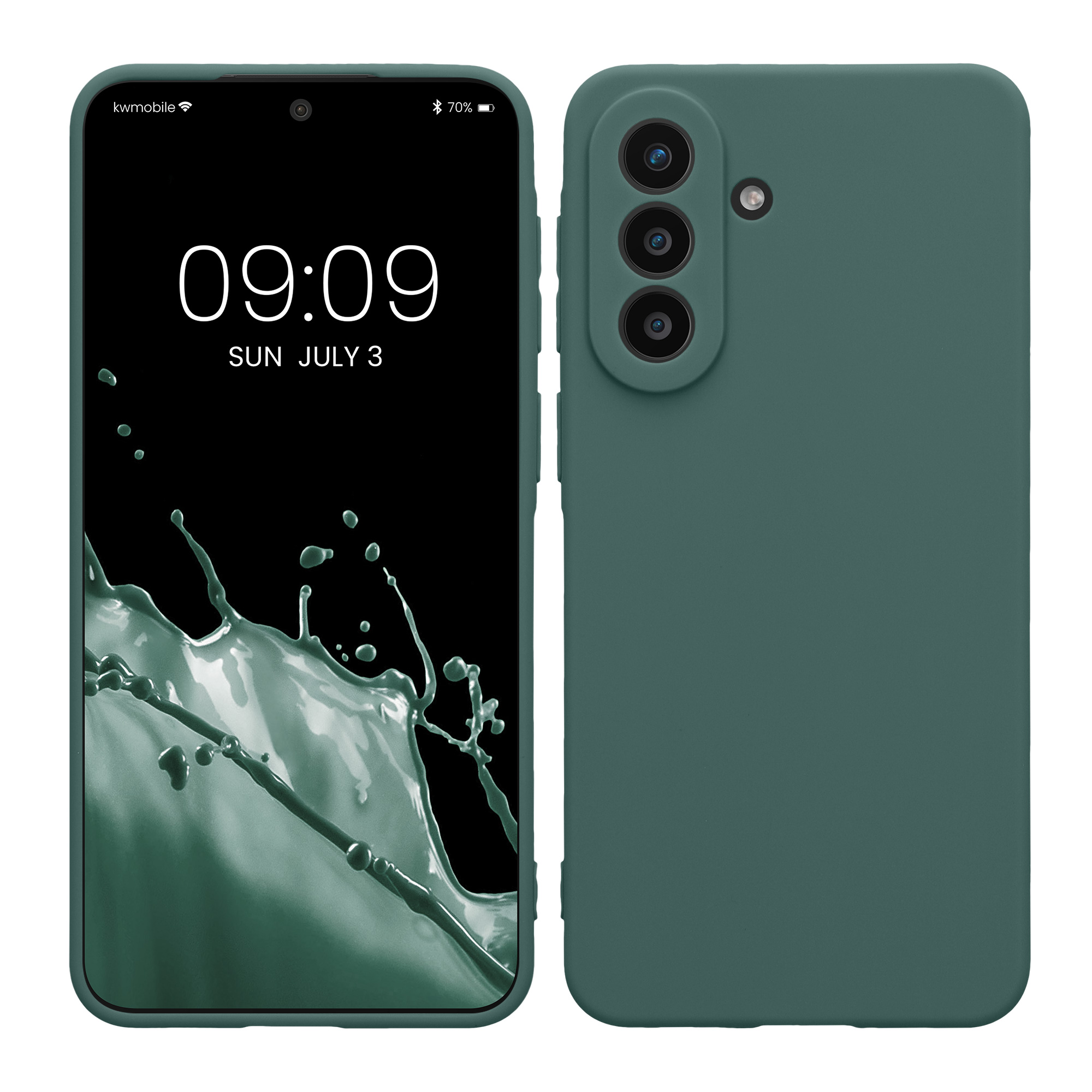 Pouzdro pro Samsung Galaxy A57 5G kwmobile tenké TPU - modrozelená
