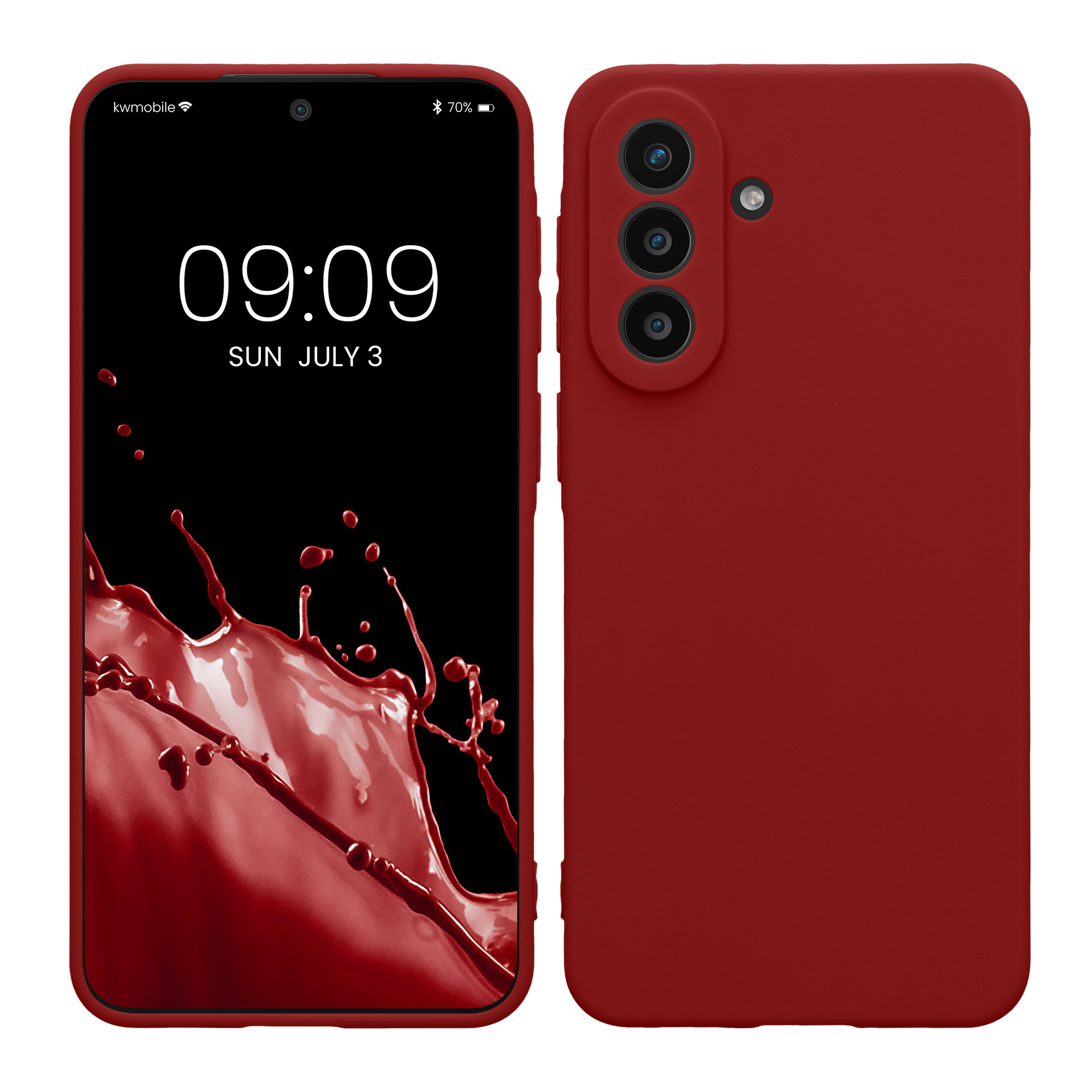 Pouzdro pro Samsung Galaxy A57 5G kwmobile tenké TPU - rebarborová červená