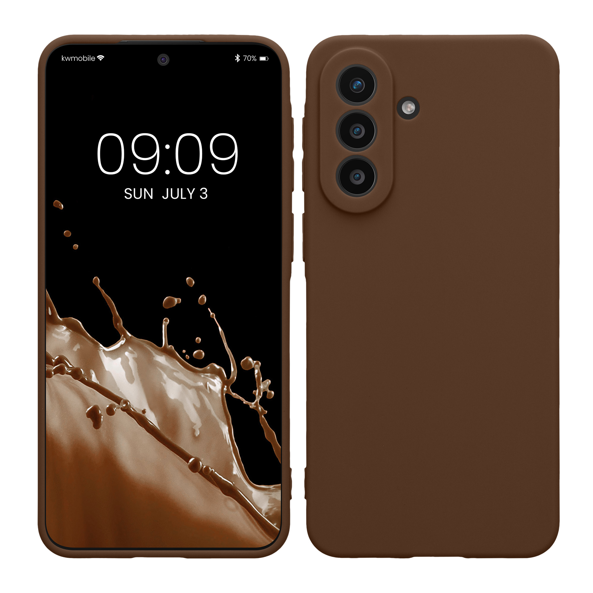 Pouzdro pro Samsung Galaxy A57 5G kwmobile tenké TPU - čokoládová