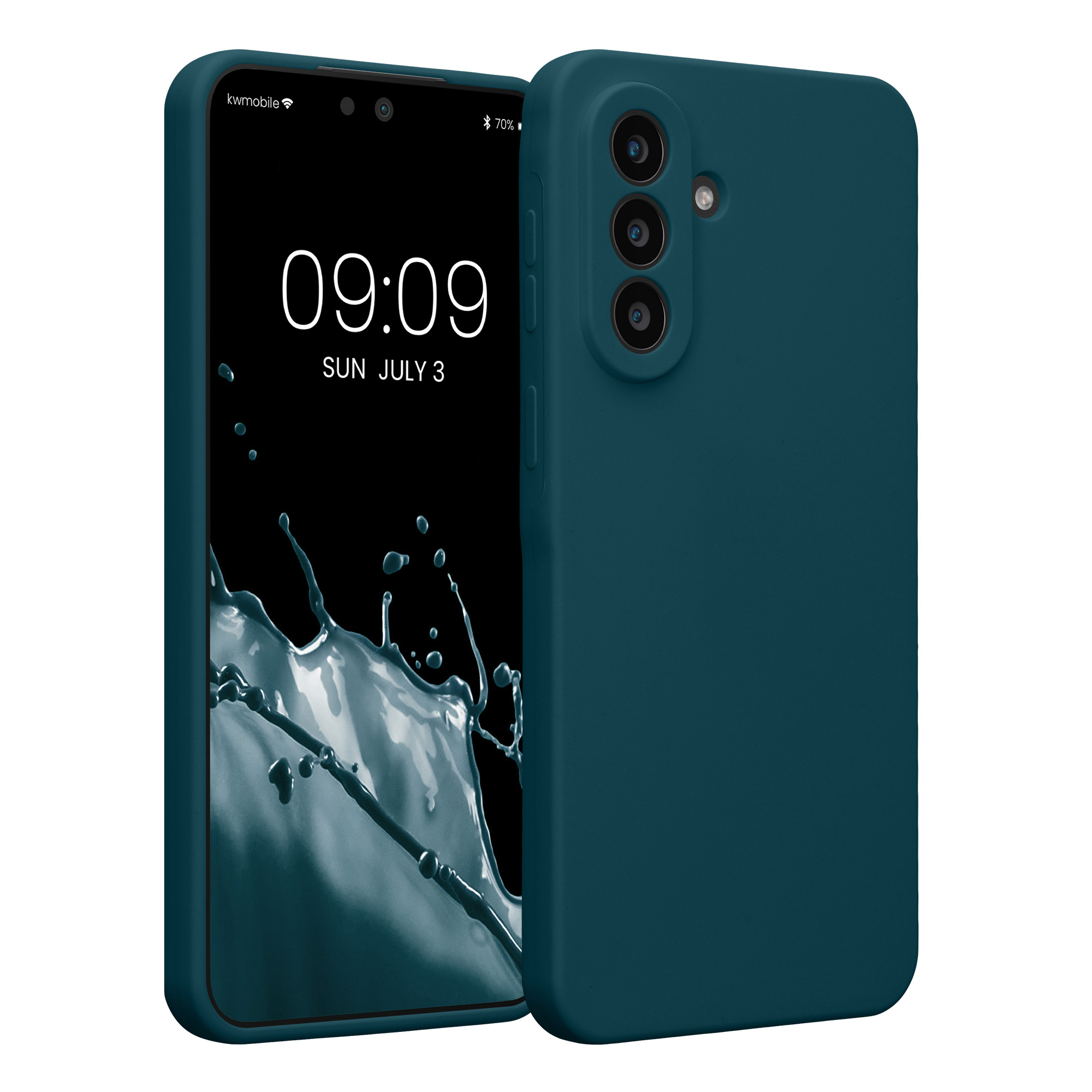 Pouzdro pro Samsung Galaxy A57 5G kwmobile tenké silikonové - matná petrolejová