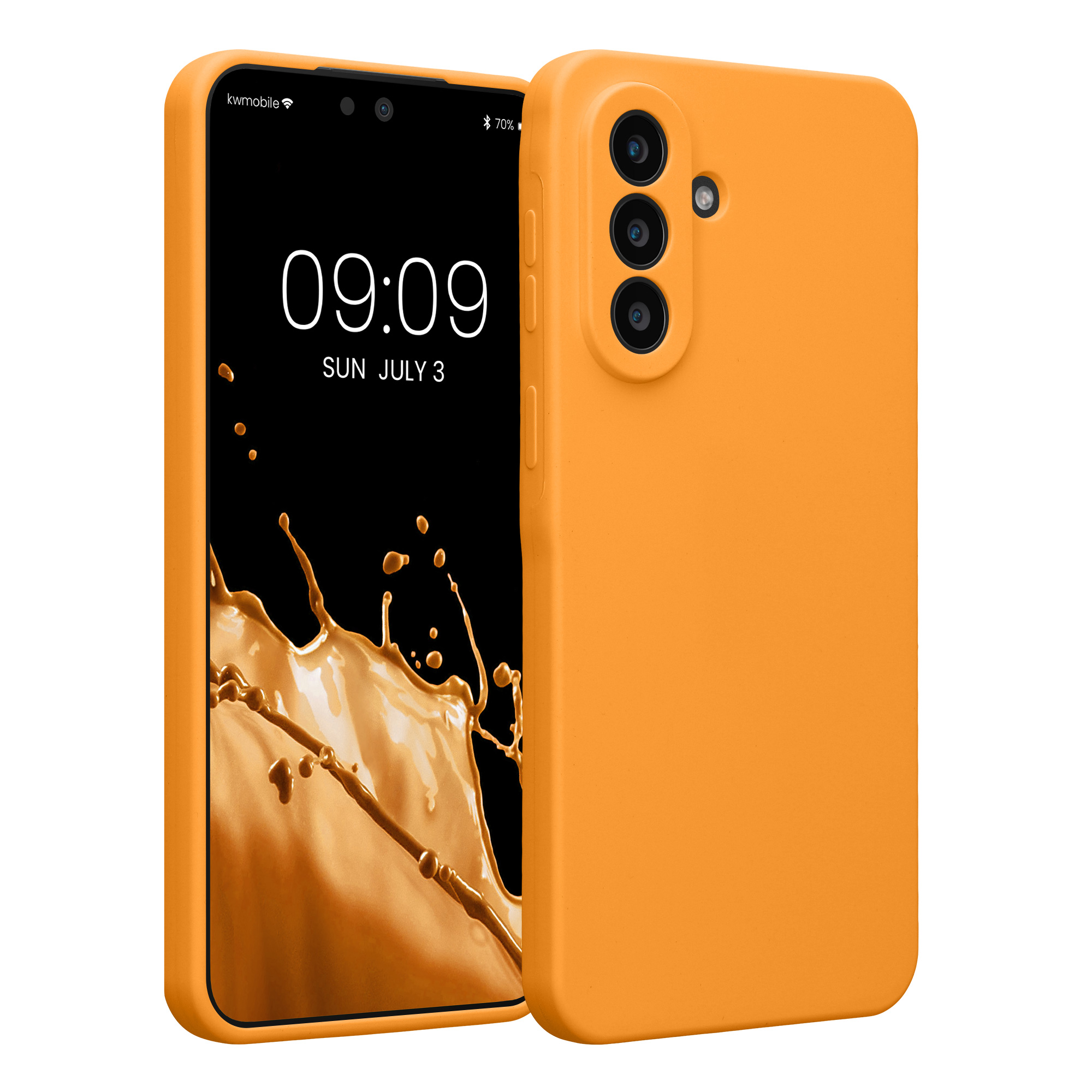 Pouzdro pro Samsung Galaxy A57 5G kwmobile tenké silikonové - ovocná oranžová