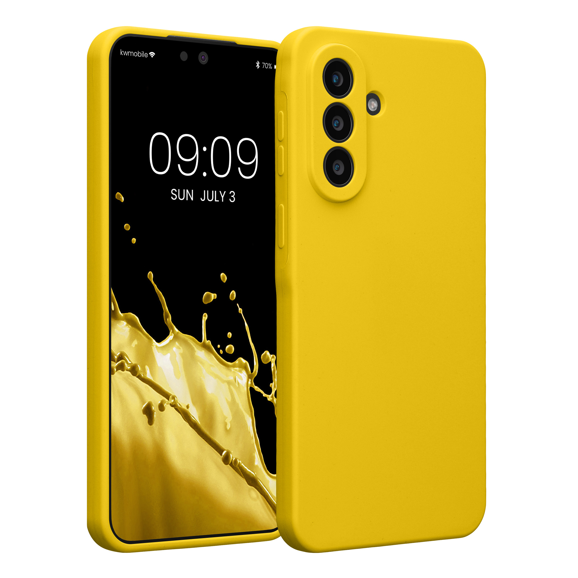 Pouzdro pro Samsung Galaxy A57 5G kwmobile tenké silikonové - zářivě žlutá