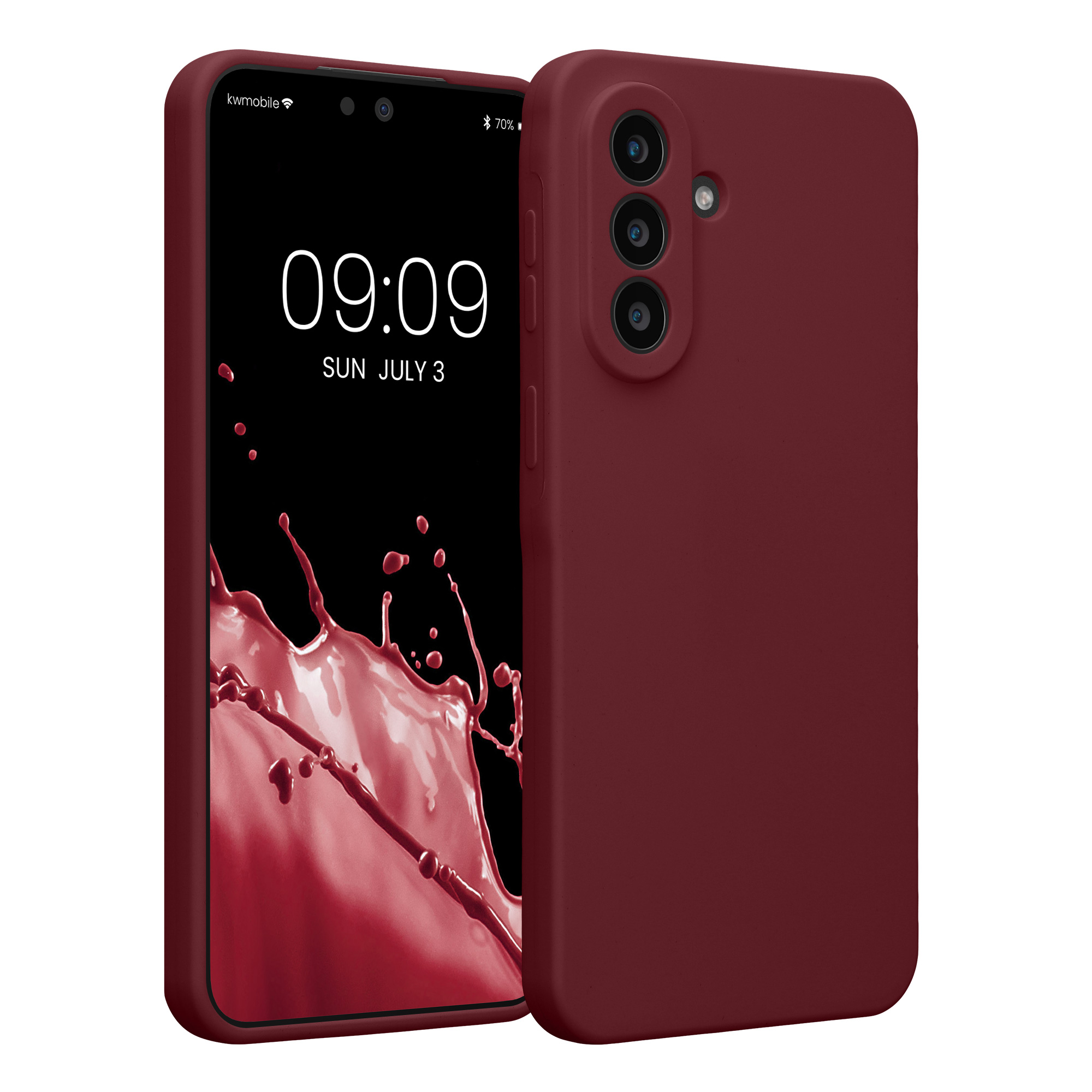 Pouzdro pro Samsung Galaxy A57 5G kwmobile tenké silikonové - vínově fialová