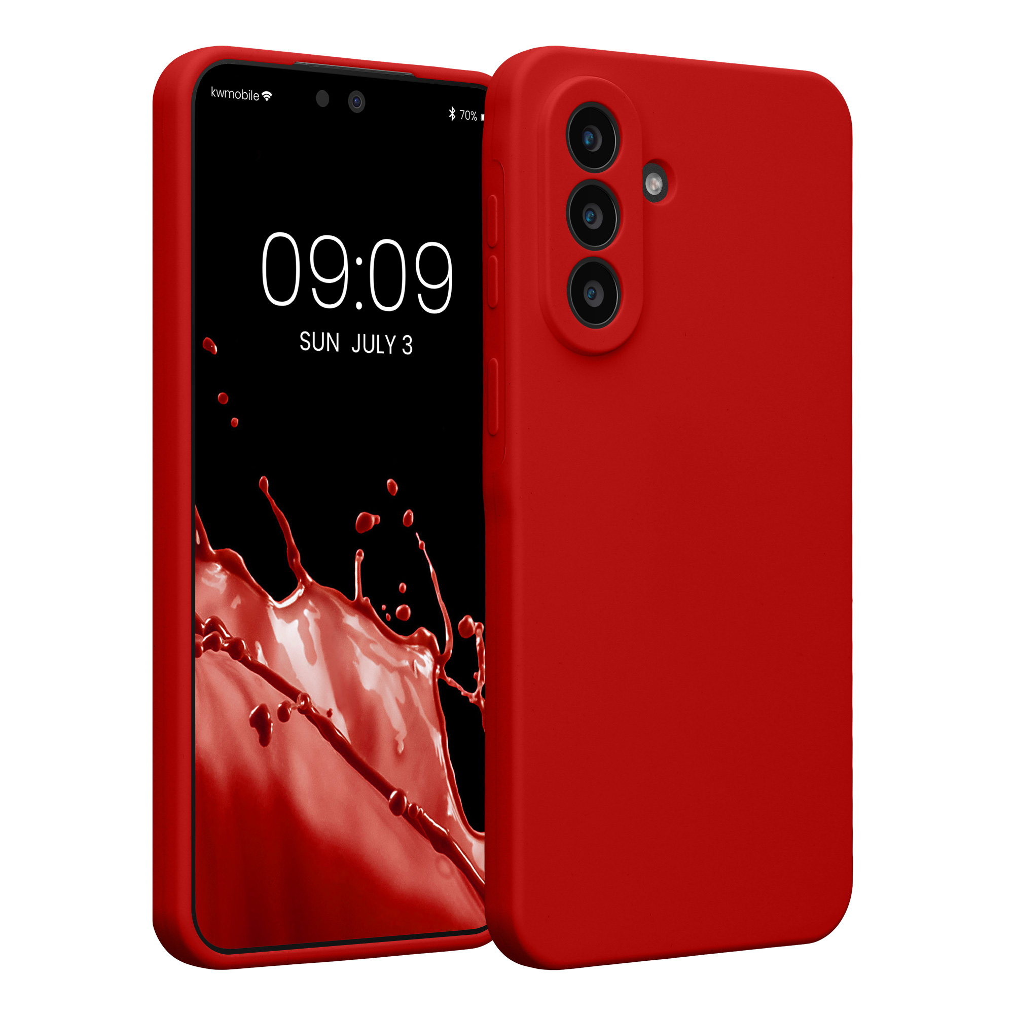 Pouzdro pro Samsung Galaxy A57 5G kwmobile tenké silikonové - klasická červená