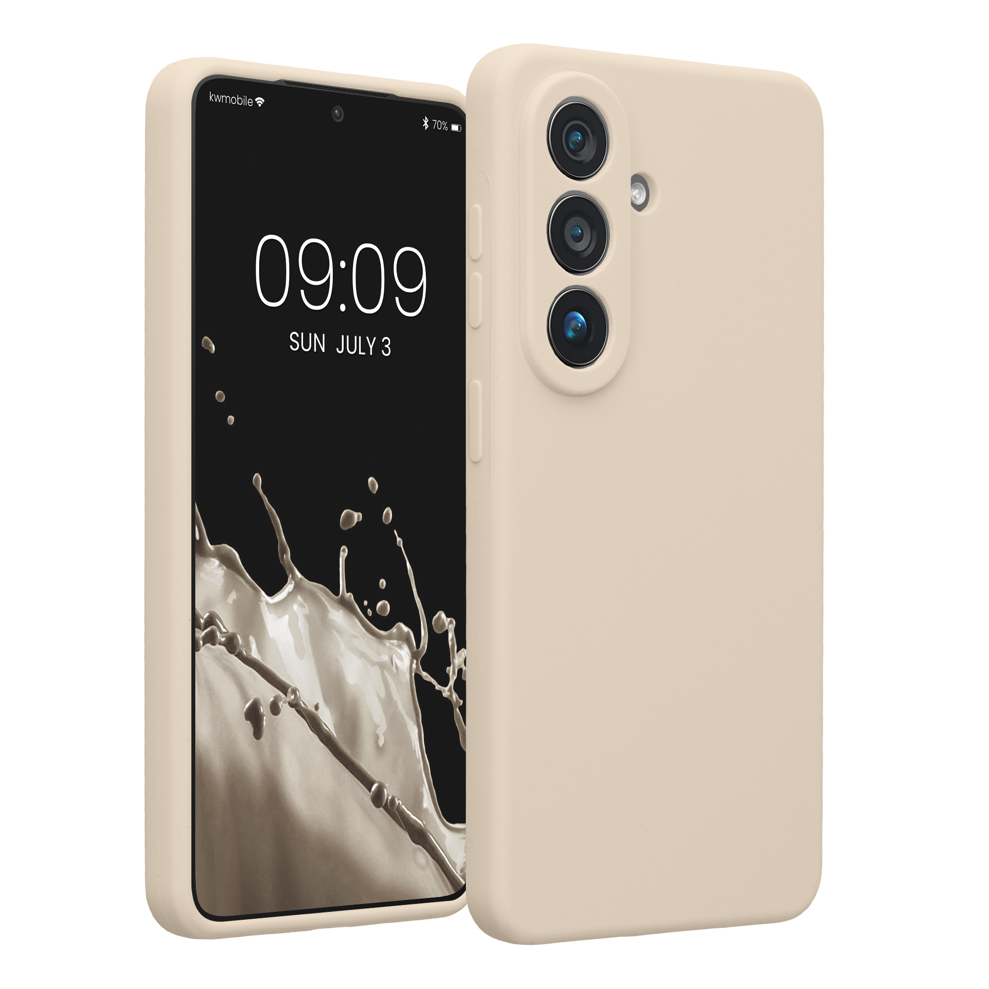 Pouzdro pro Samsung Galaxy S26 kwmobile tenké silikonové - matná krémová