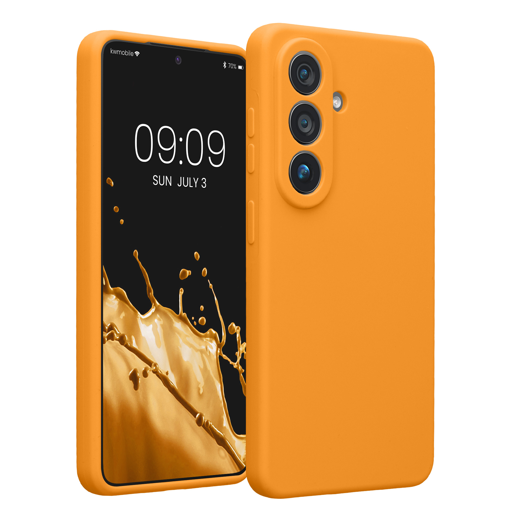 Pouzdro pro Samsung Galaxy S26 kwmobile tenké silikonové - ovocná oranžová