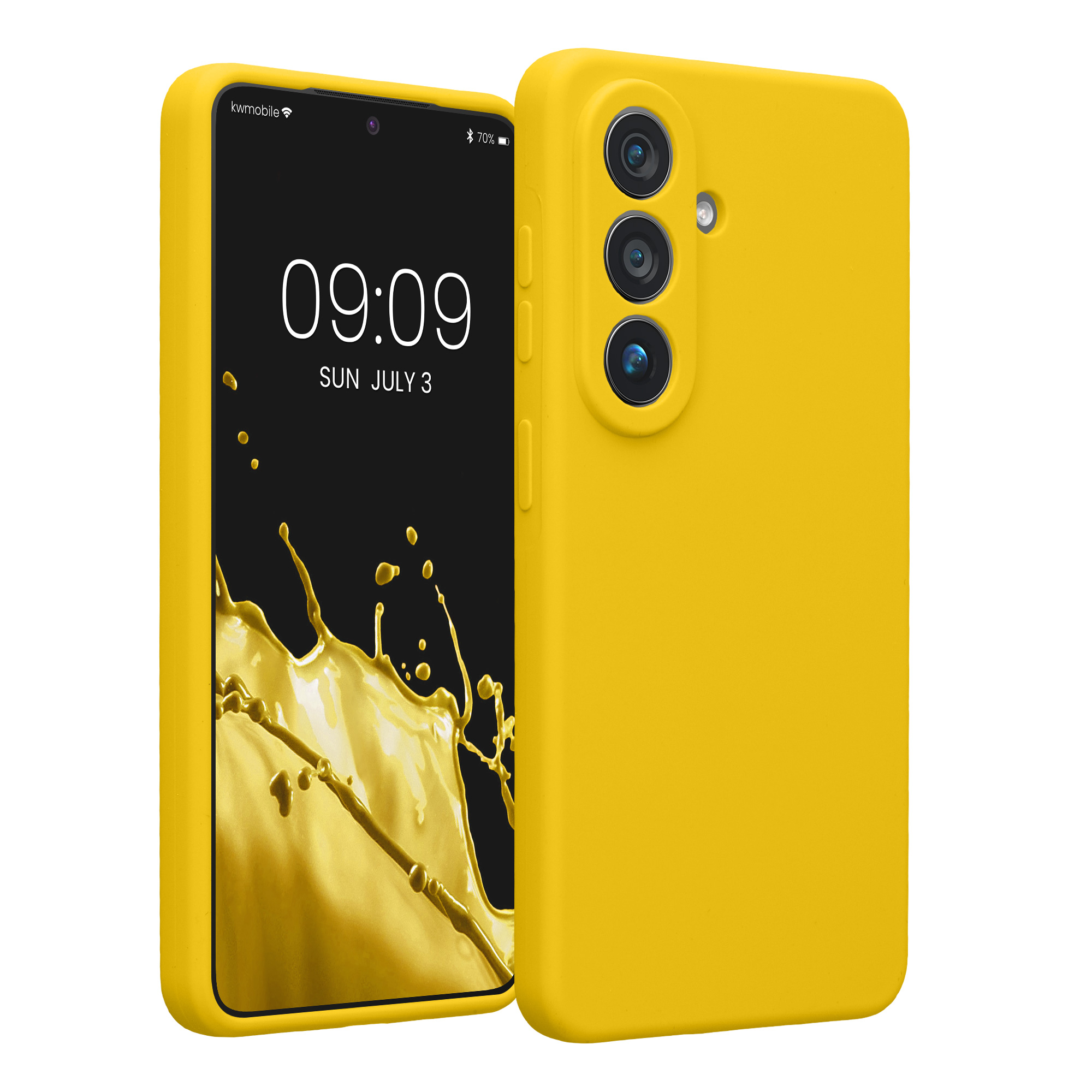 Pouzdro pro Samsung Galaxy S26 kwmobile tenké silikonové - zářivě žlutá