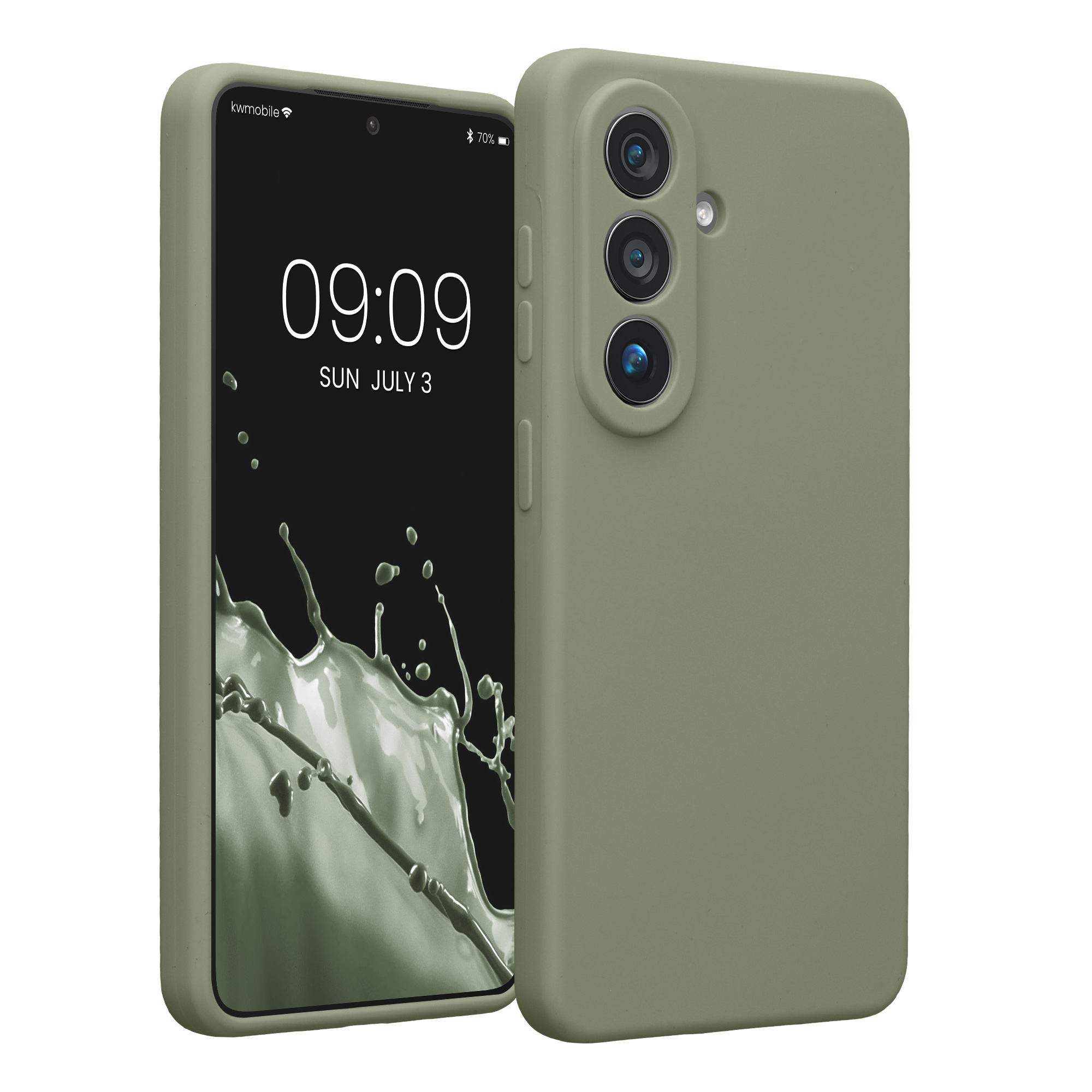 Pouzdro pro Samsung Galaxy S26 kwmobile tenké silikonové - šedozelená