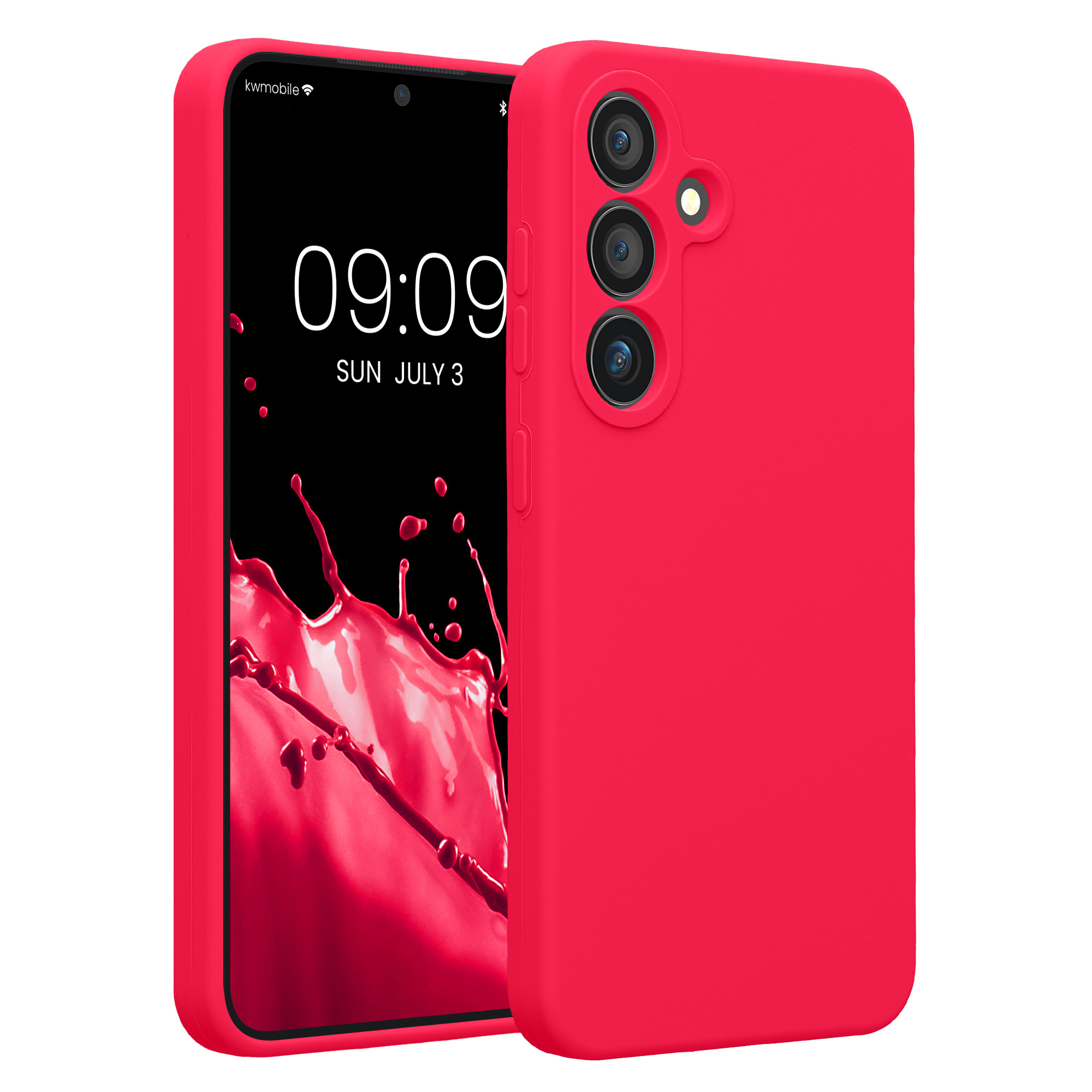 Pouzdro pro Samsung Galaxy S25 kwmobile tenké silikonové - neonově růžová