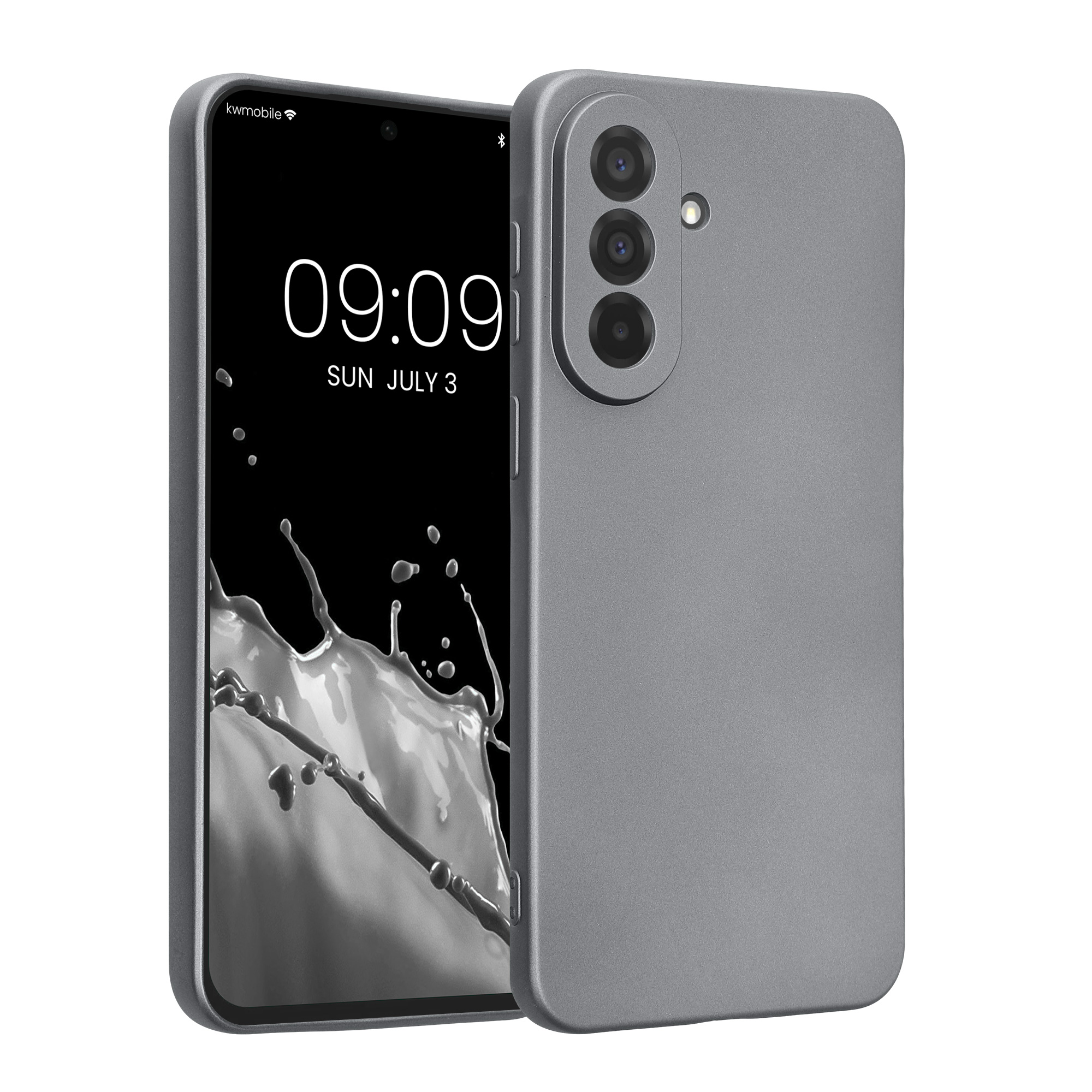 Pouzdro pro Samsung Galaxy A37 5G kwmobile metalické TPU - metalická šedá