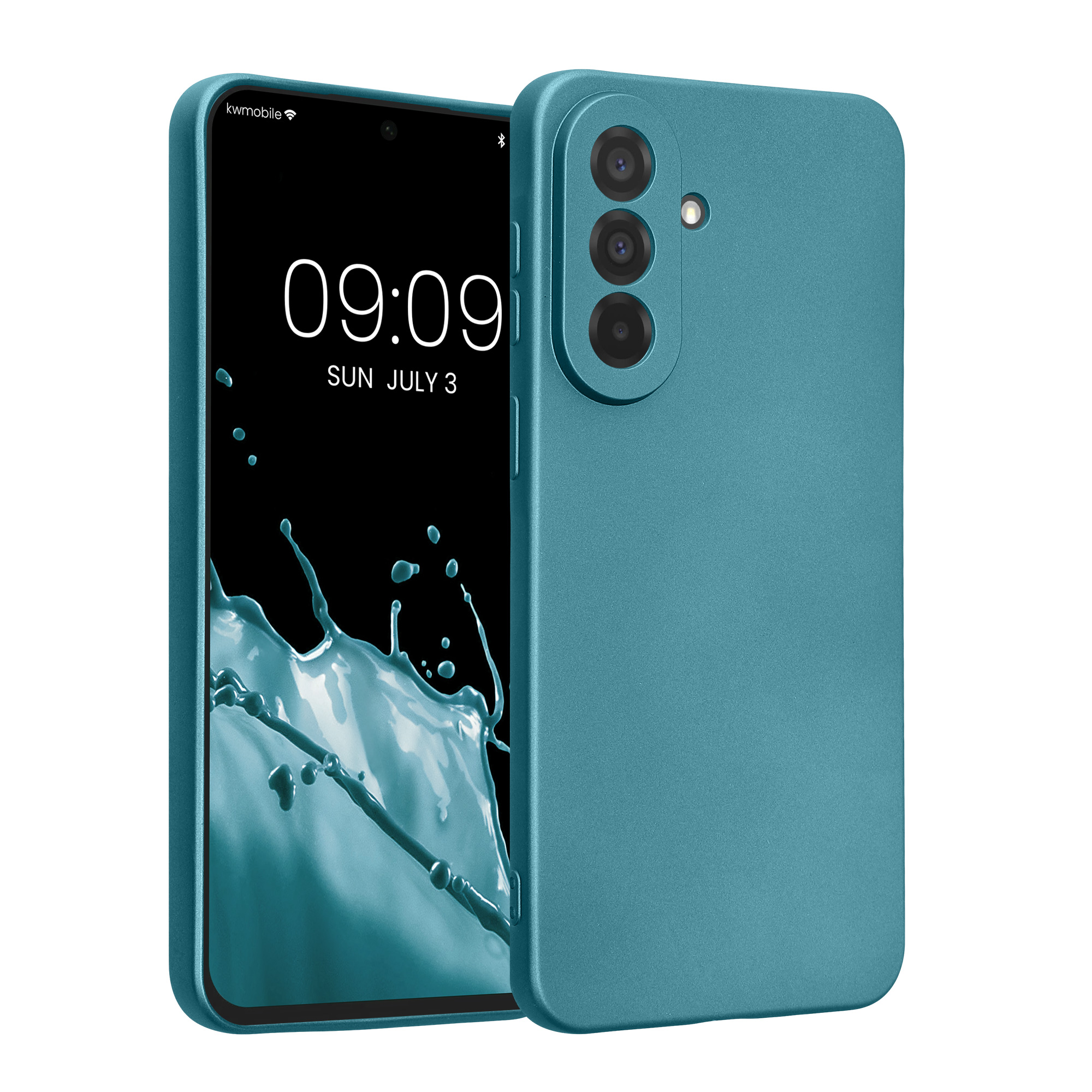 Pouzdro pro Samsung Galaxy A37 5G kwmobile metalické TPU - metalická karibská modrá