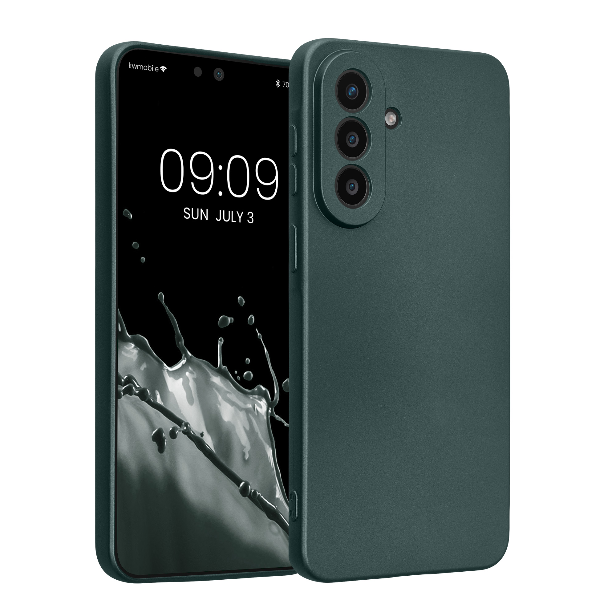 Pouzdro pro Samsung Galaxy A57 5G kwmobile metalické TPU - metalická petrolejová