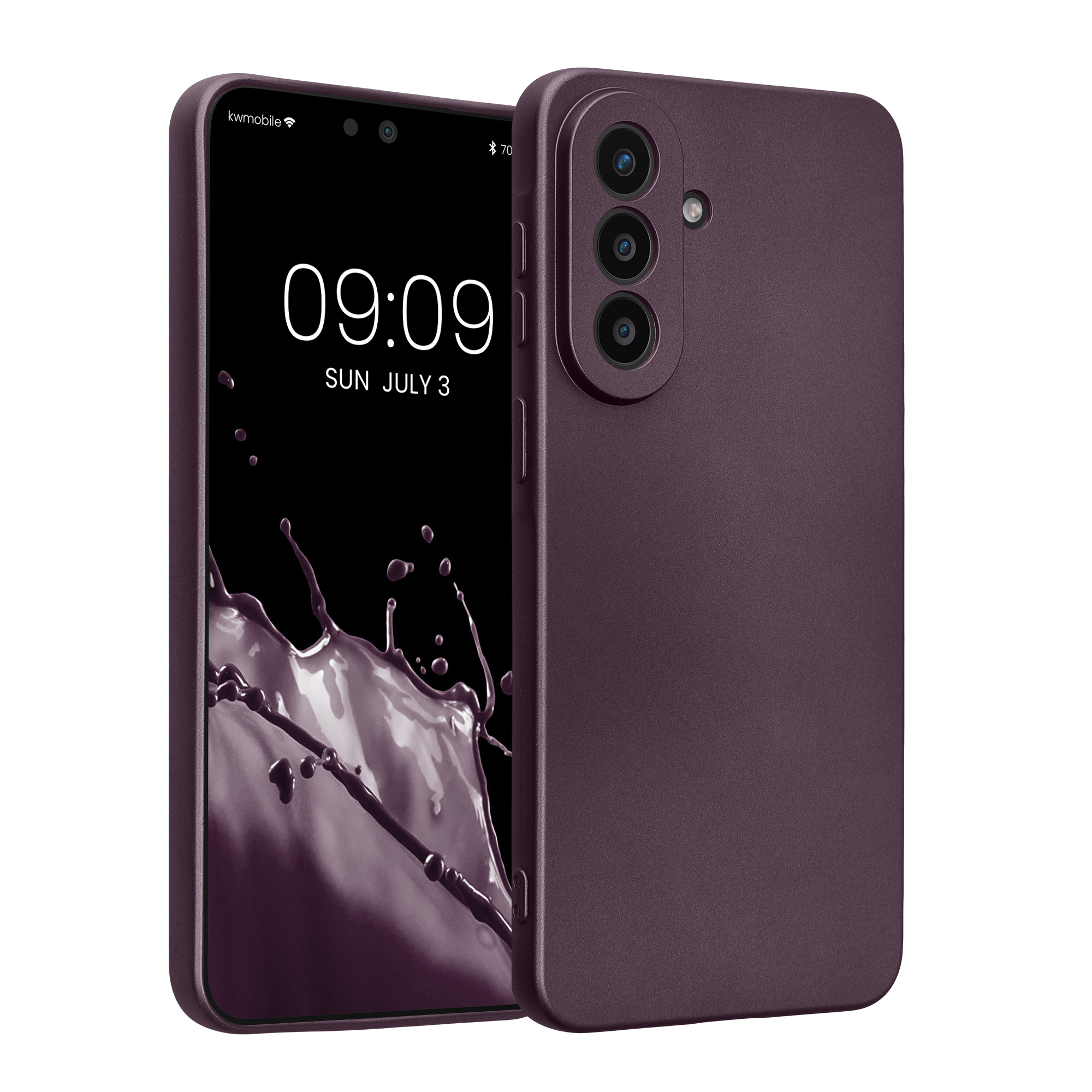Pouzdro pro Samsung Galaxy A57 5G kwmobile metalické TPU - metalická bordó