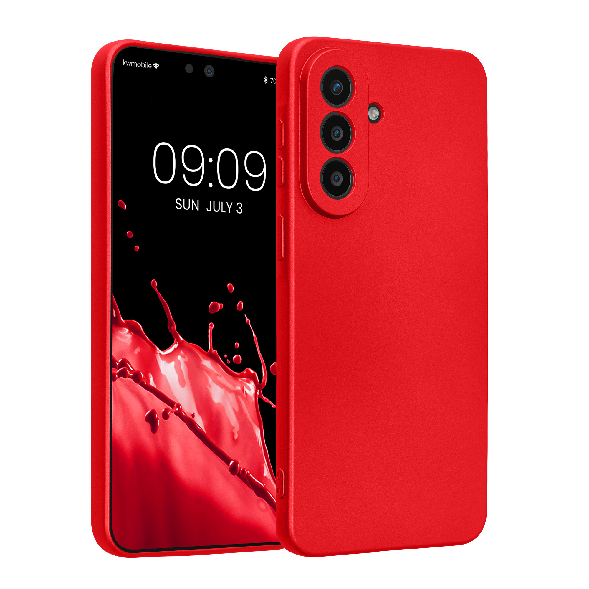 Kryt na mobil Samsung Galaxy A57 5G - kwmobile, metalický tmavě červený