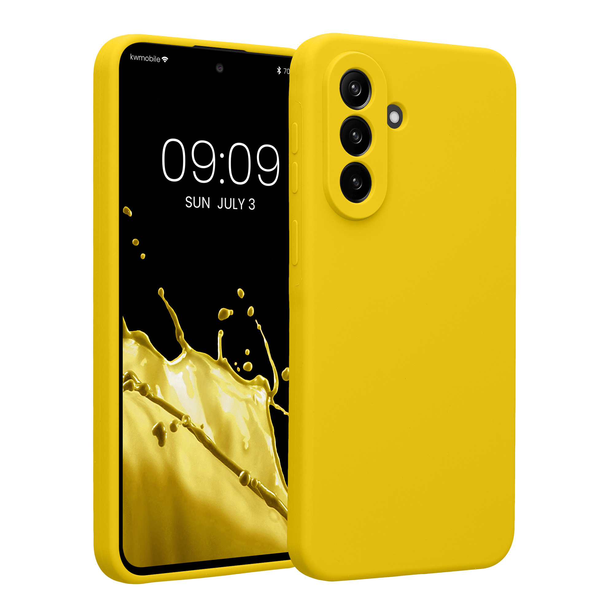 Pouzdro pro Samsung Galaxy A37 5G kwmobile tenké silikonové - zářivě žlutá