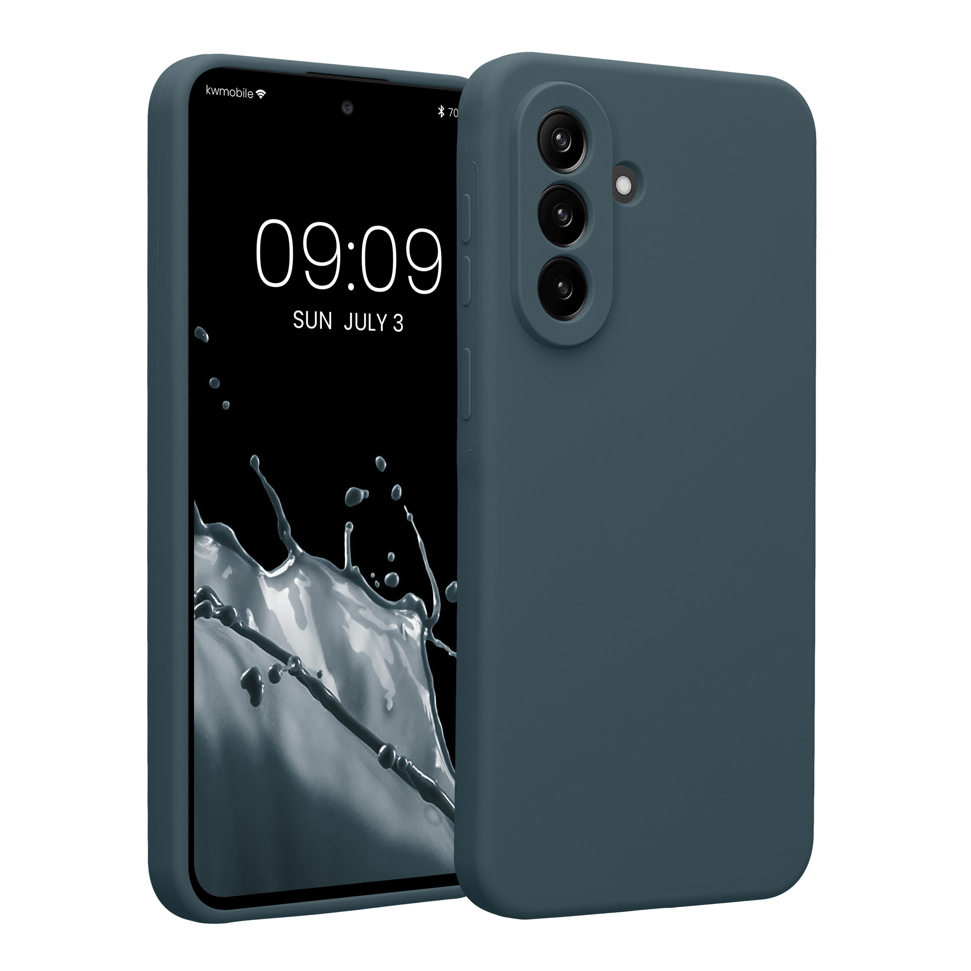 Pouzdro pro Samsung Galaxy A37 5G kwmobile tenké silikonové - tmavá antracitová