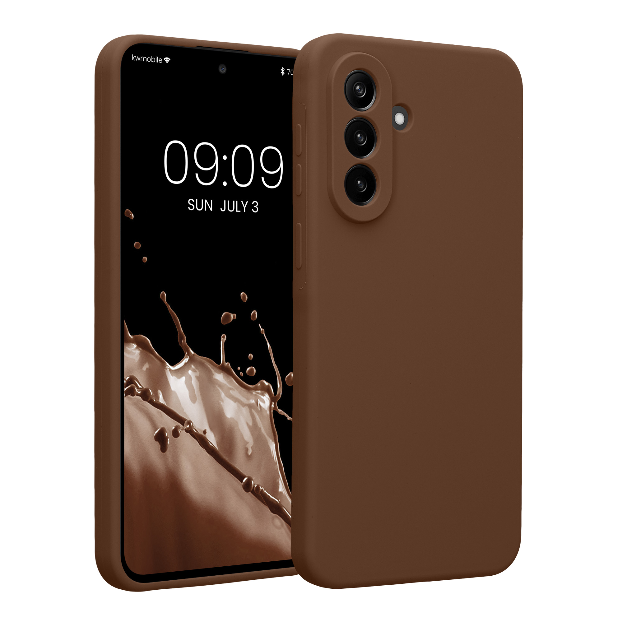Pouzdro pro Samsung Galaxy A37 5G kwmobile tenké silikonové - čokoládová