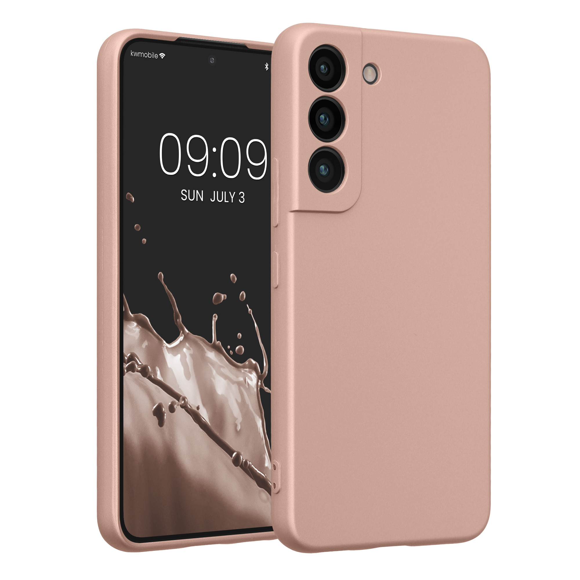 Pouzdro pro Samsung Galaxy S22 kwmobile metalické TPU - metalická růžové zlato