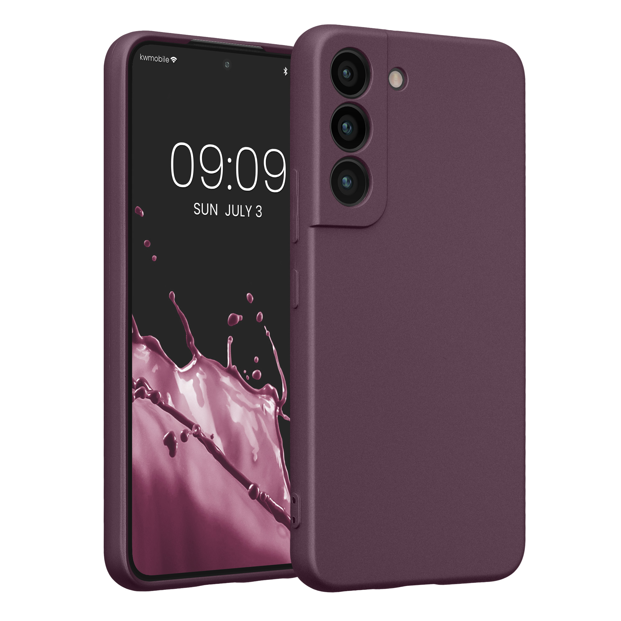 Pouzdro pro Samsung Galaxy S22 kwmobile metalické TPU - metalická bordó