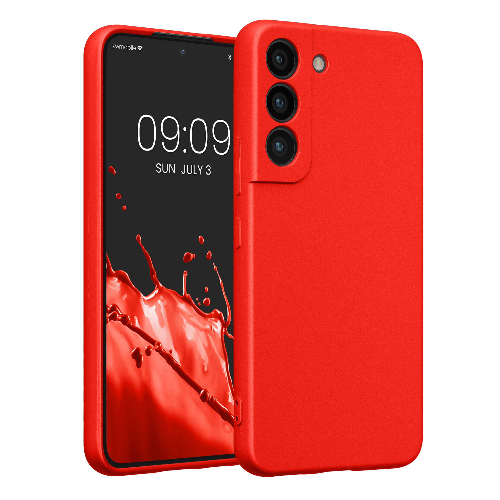 Pouzdro pro Samsung Galaxy S22 kwmobile metalické TPU - metalická tmavě červená
