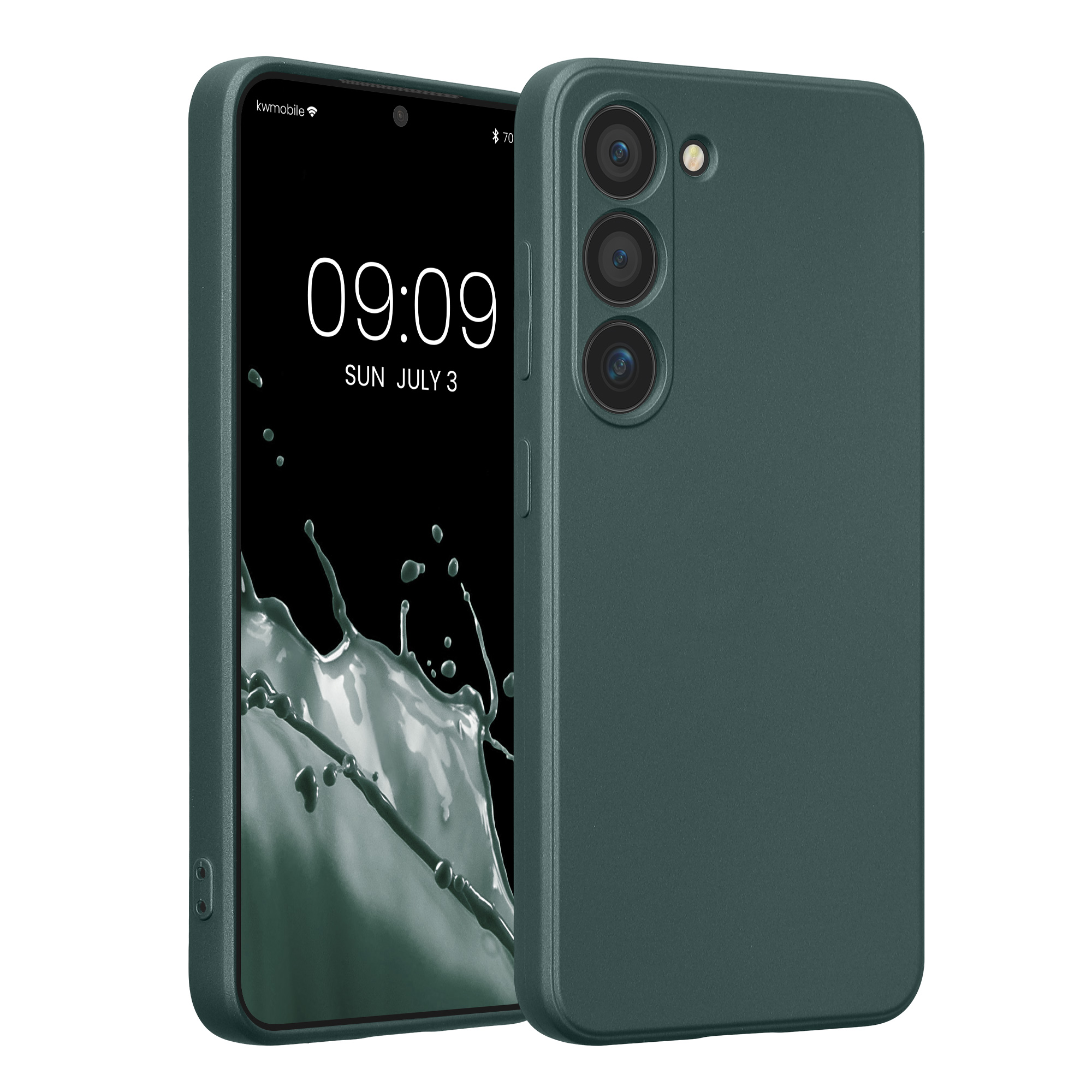 Pouzdro pro Samsung Galaxy S23 kwmobile metalické TPU - metalická petrolejová