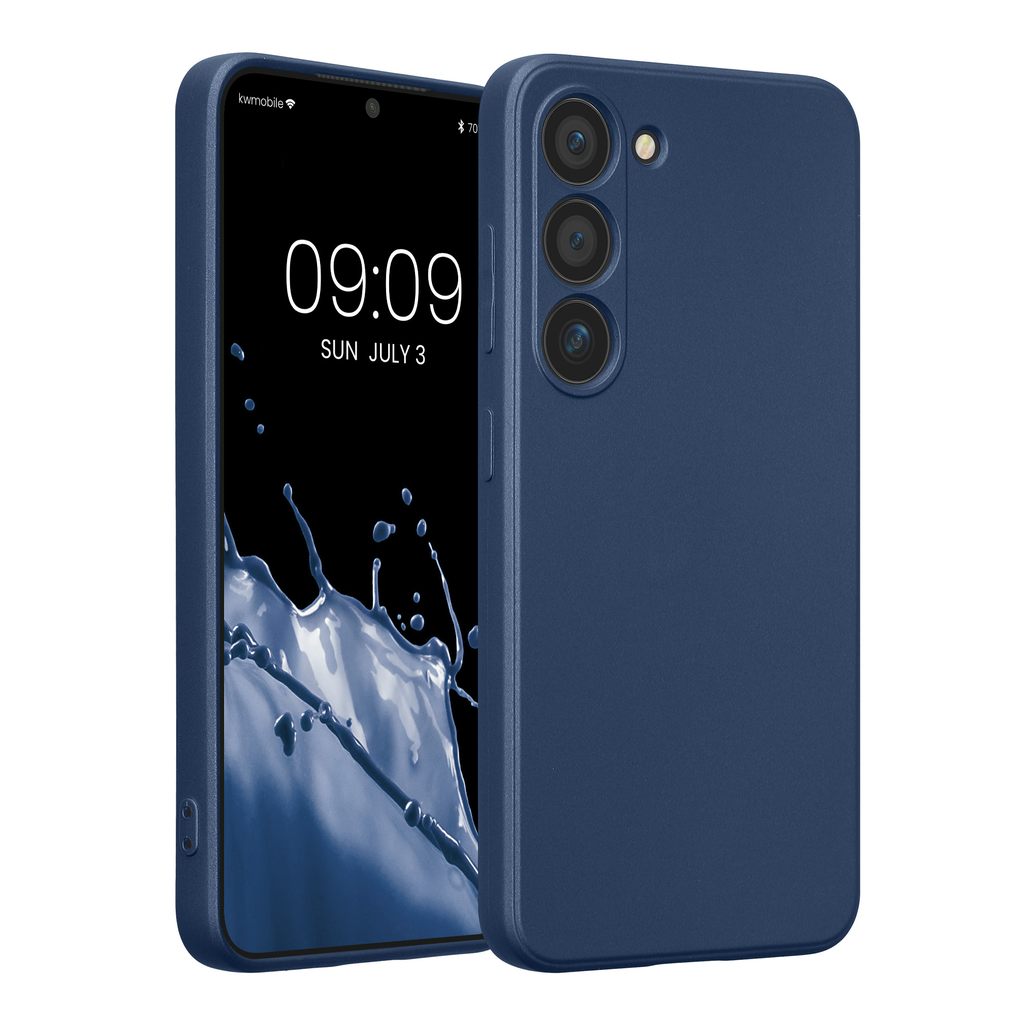 Pouzdro pro Samsung Galaxy S23 kwmobile metalické TPU - metalická modrá