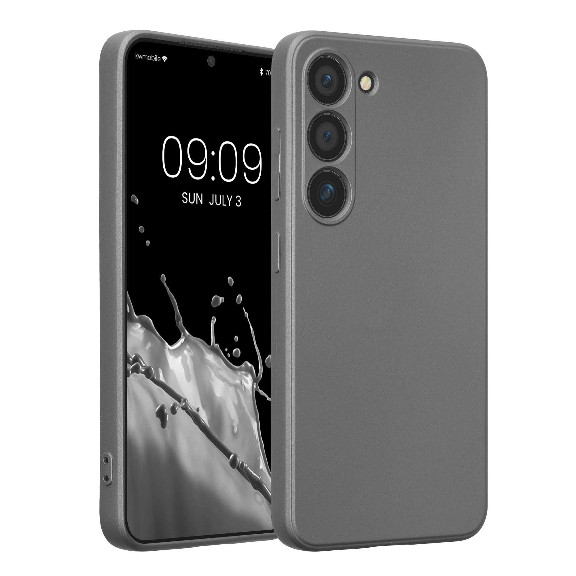 Pouzdro pro Samsung Galaxy S23 kwmobile metalické TPU - metalická šedá
