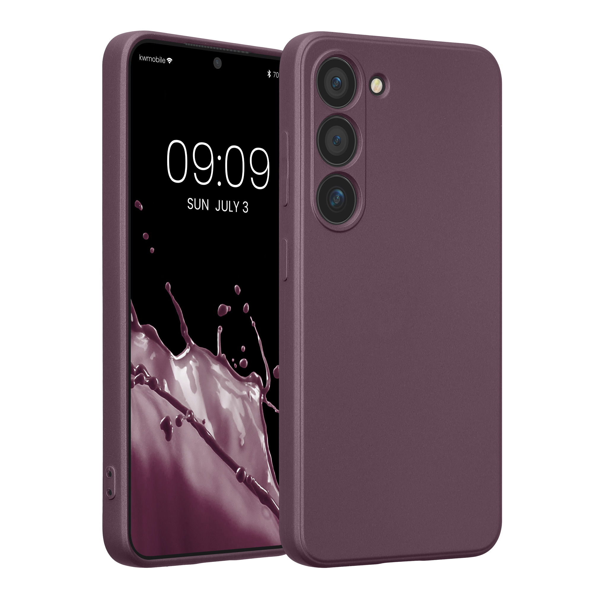 Pouzdro pro Samsung Galaxy S23 kwmobile metalické TPU - metalická bordó