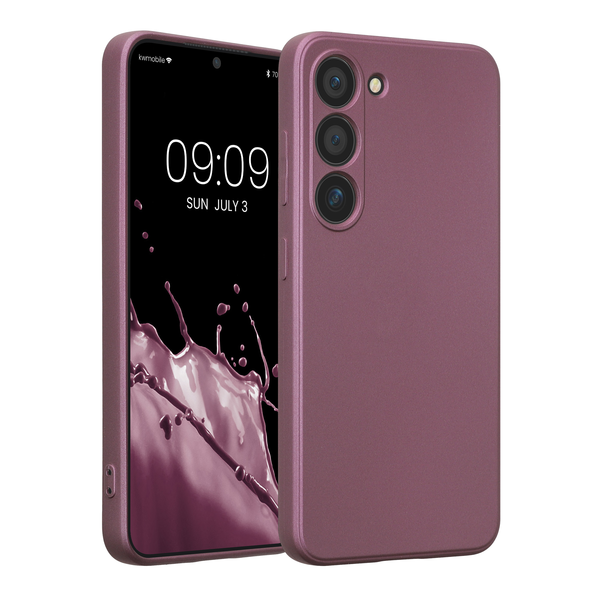 Metalický TPU kryt pro Samsung Galaxy S23 kwmobile ‑ metalická levandulová