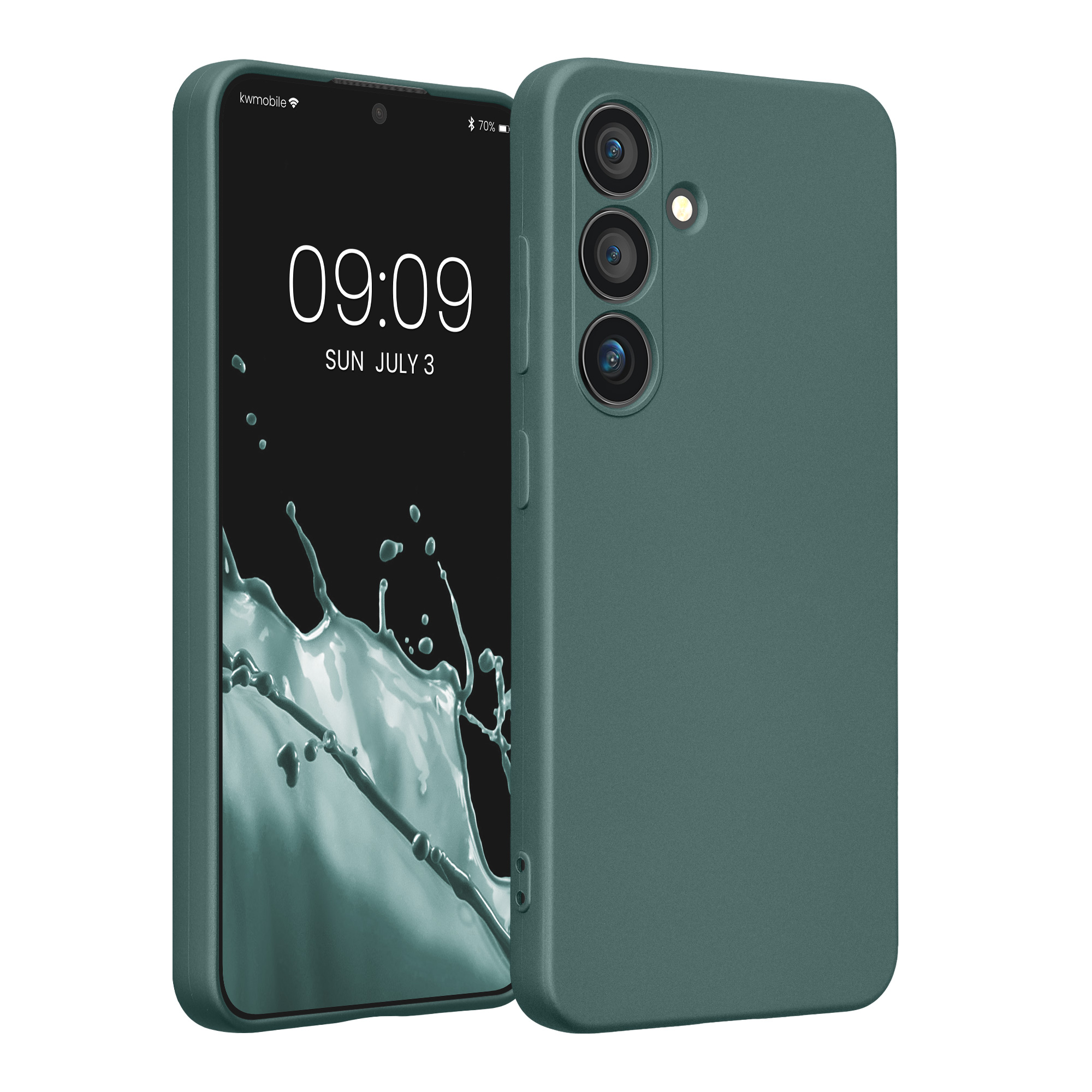 Pouzdro pro Samsung Galaxy S24 kwmobile metalické TPU - metalická petrolejová