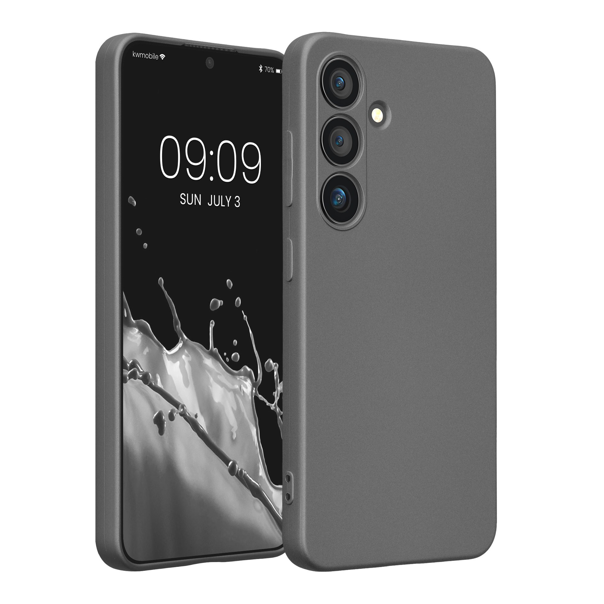 Pouzdro pro Samsung Galaxy S24 kwmobile metalické TPU - metalická šedá