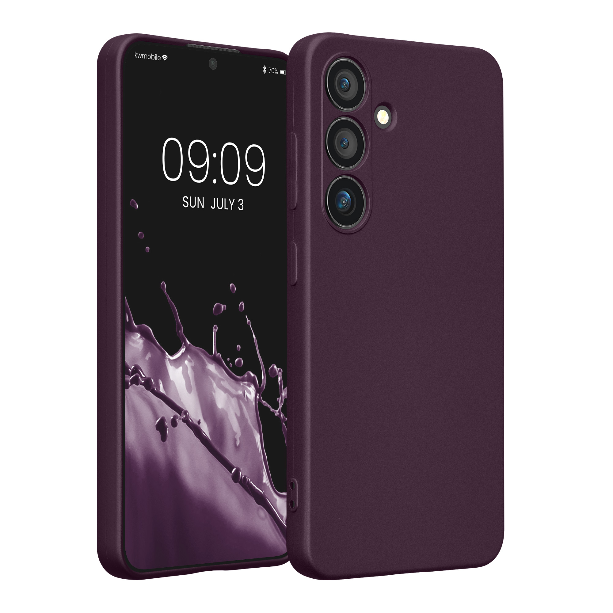 Pouzdro pro Samsung Galaxy S24 kwmobile metalické TPU - metalická bordó
