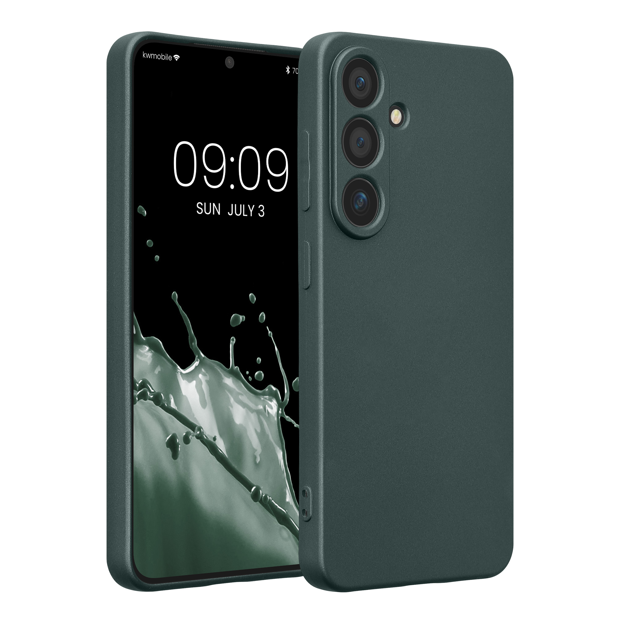 Pouzdro pro Samsung Galaxy S25 kwmobile metalické TPU - metalická petrolejová