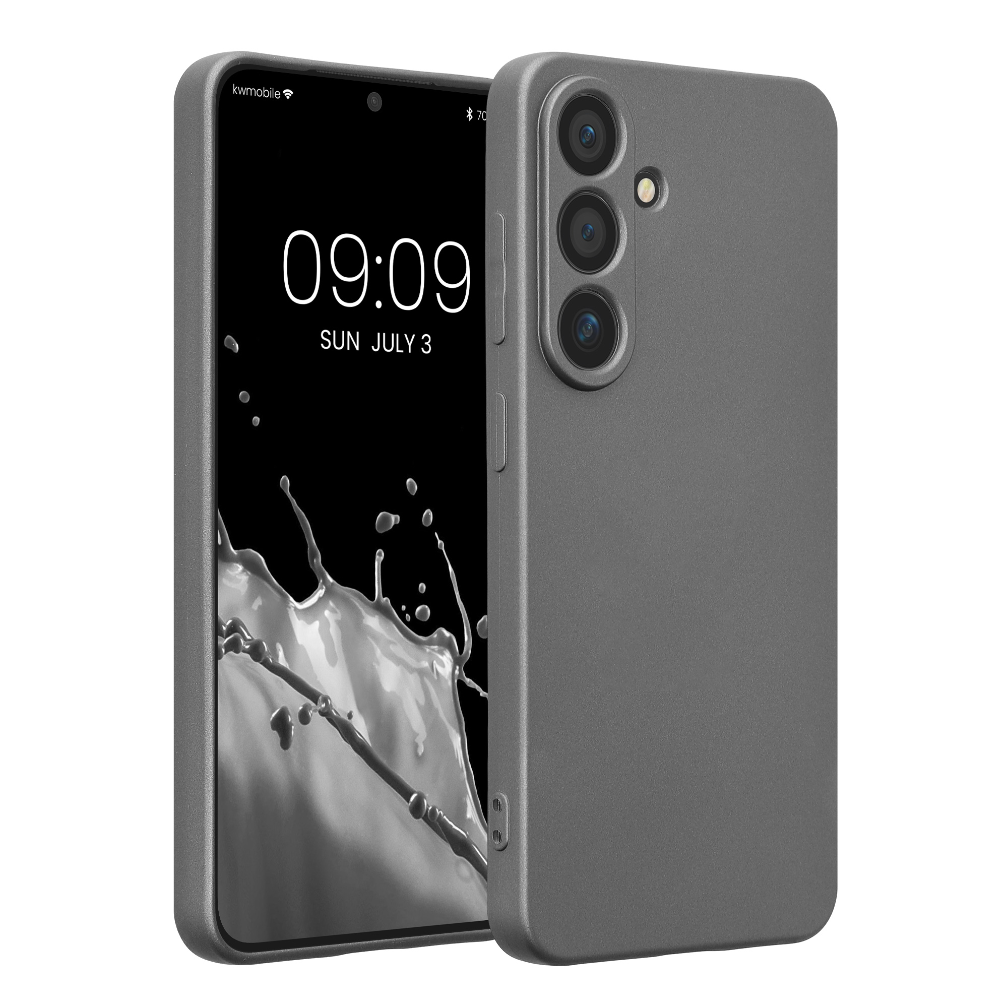 Pouzdro pro Samsung Galaxy S25 kwmobile metalické TPU - metalická šedá