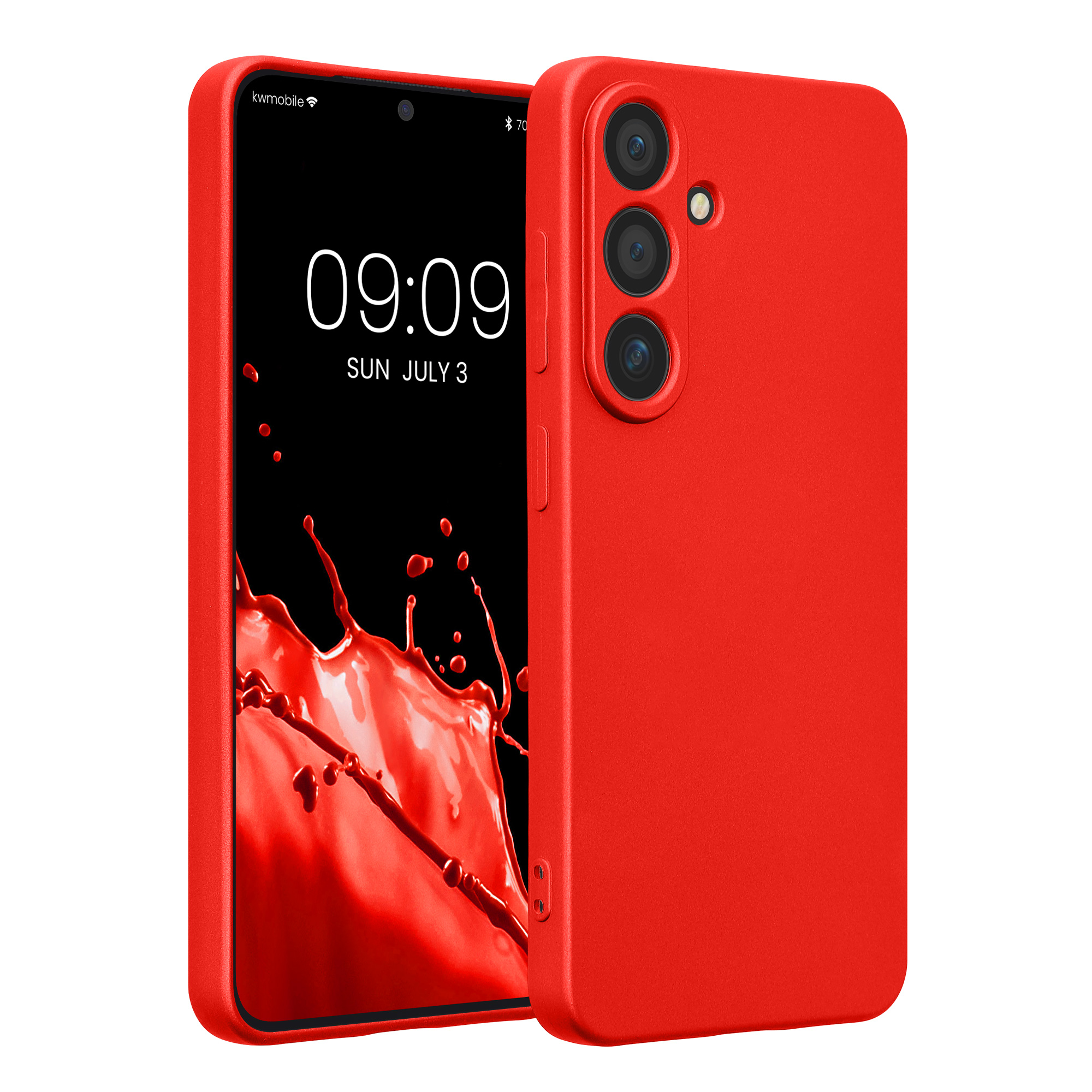Pouzdro pro Samsung Galaxy S25 kwmobile metalické TPU - metalická tmavě červená