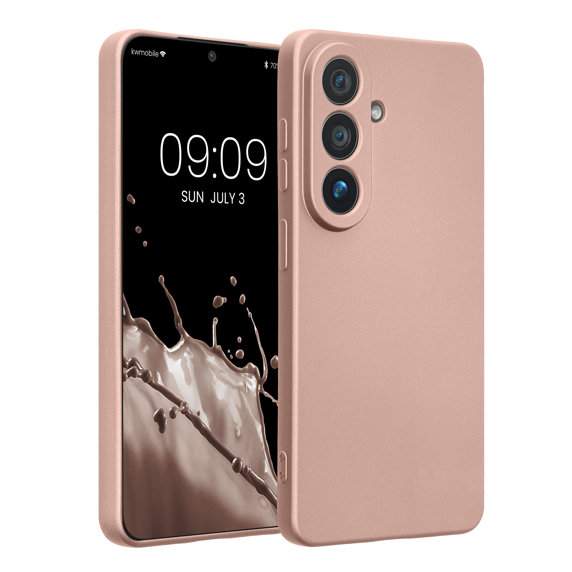 Pouzdro pro Samsung Galaxy S26 kwmobile metalické TPU - metalická růžové zlato
