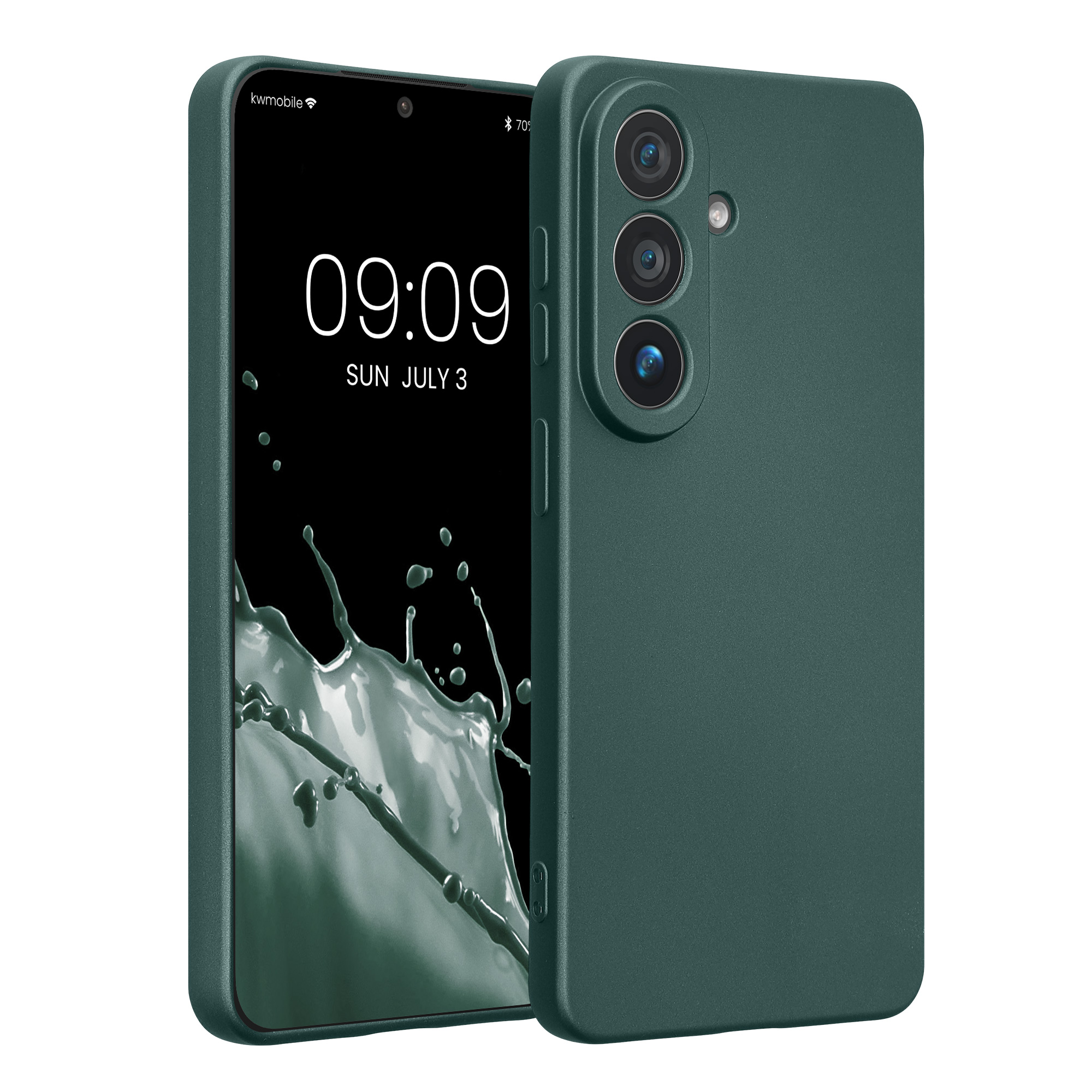 Pouzdro pro Samsung Galaxy S26 kwmobile metalické TPU - metalická petrolejová