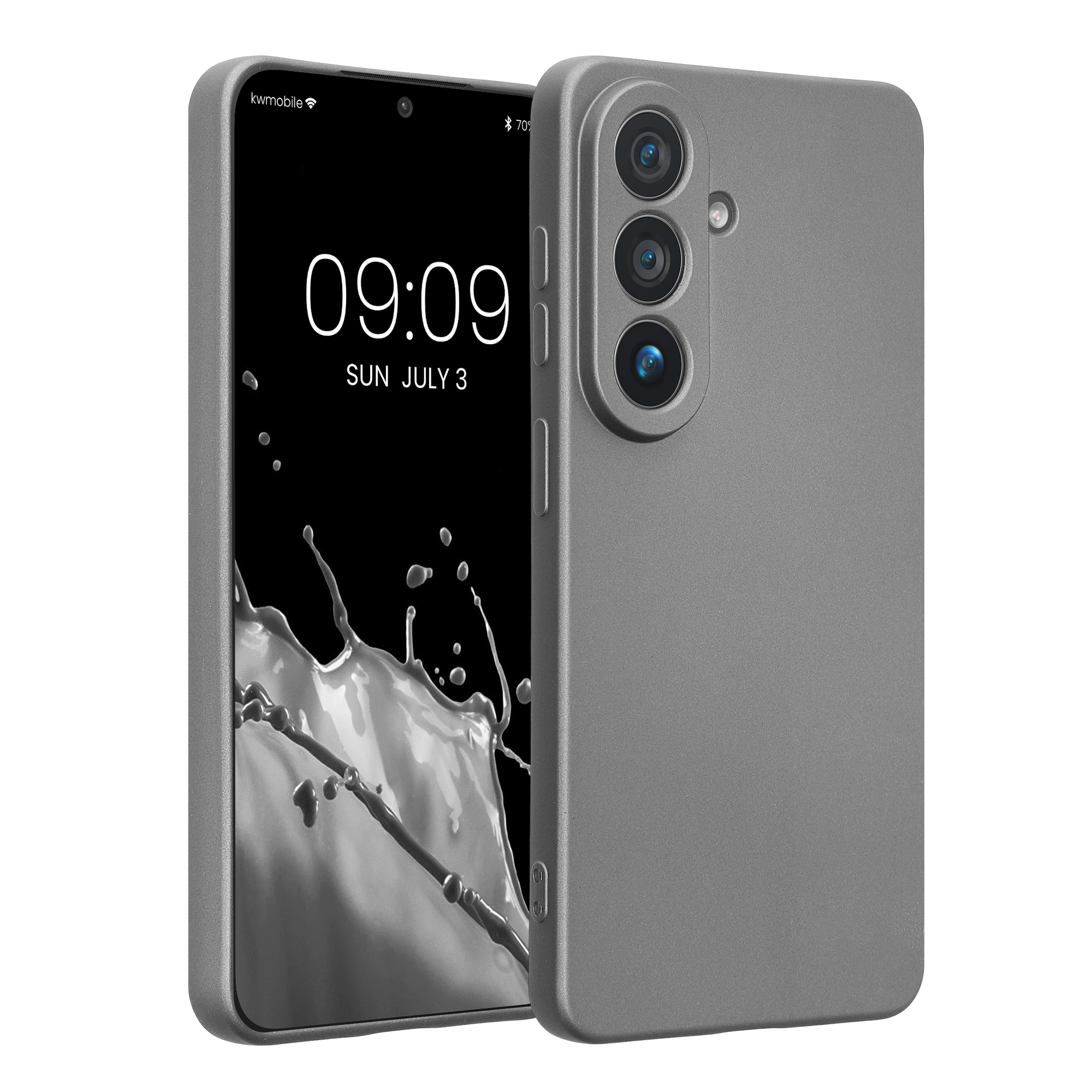 Pouzdro pro Samsung Galaxy S26 kwmobile metalické TPU - metalická šedá