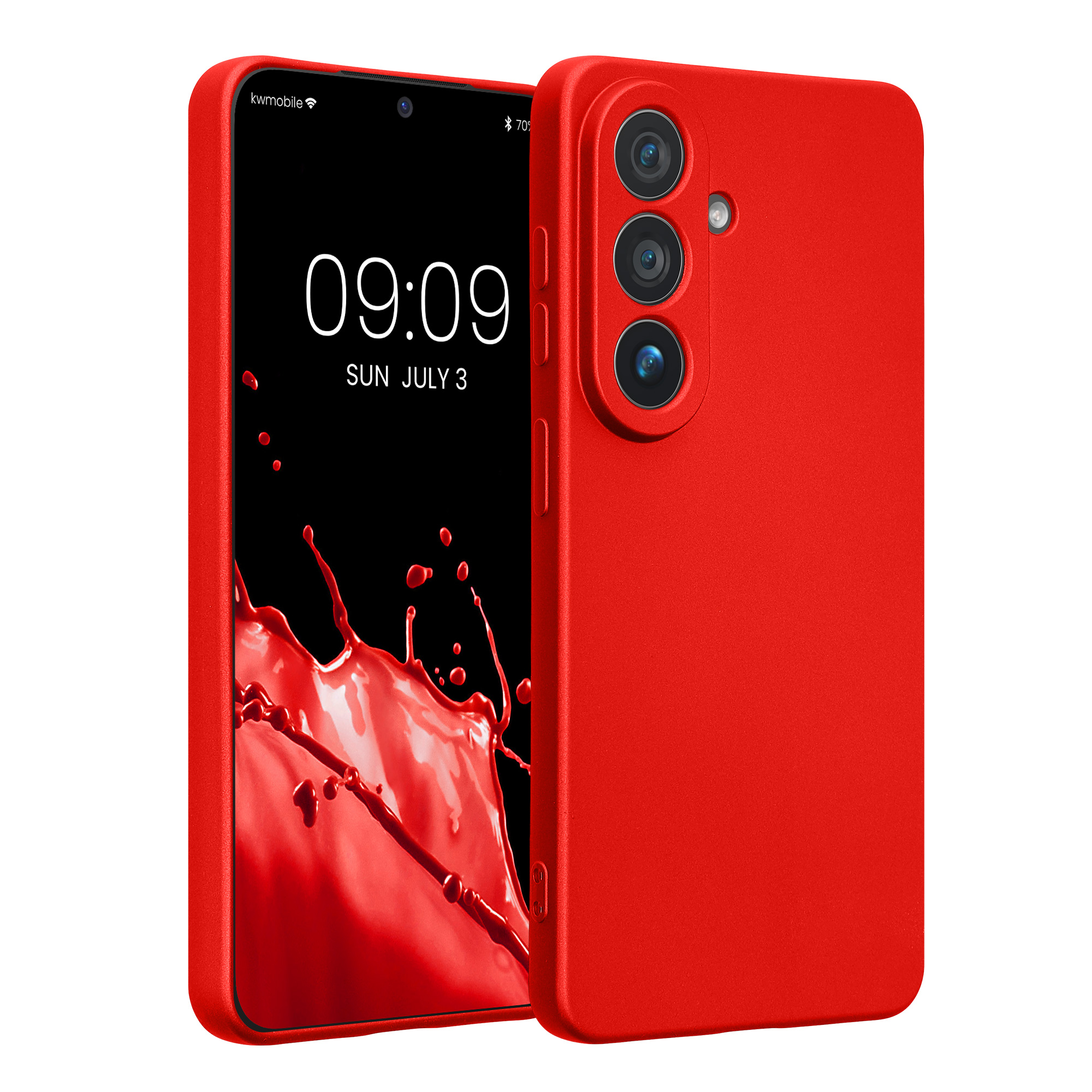 Pouzdro pro Samsung Galaxy S26 kwmobile metalické TPU - metalická tmavě červená