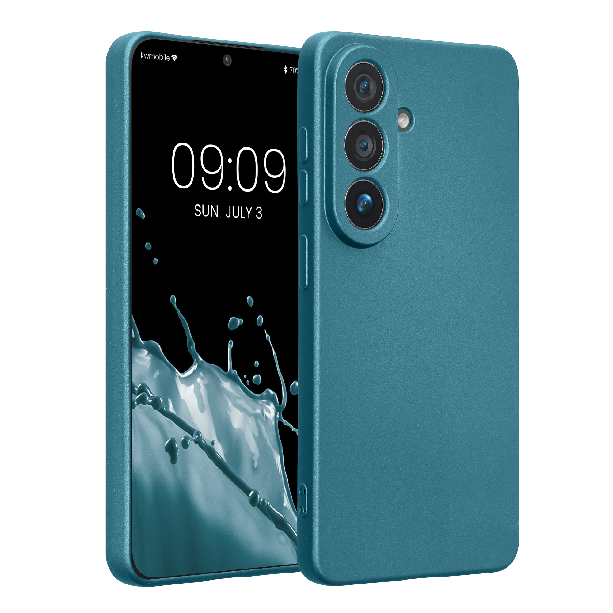 Pouzdro pro Samsung Galaxy S26 kwmobile metalické TPU - metalická karibská modrá